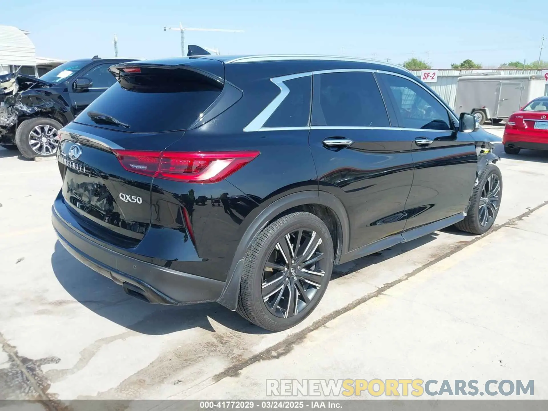 4 fotografías del automóvil dañado 3PCAJ5BA4MF105359 INFINITI QX50 2021