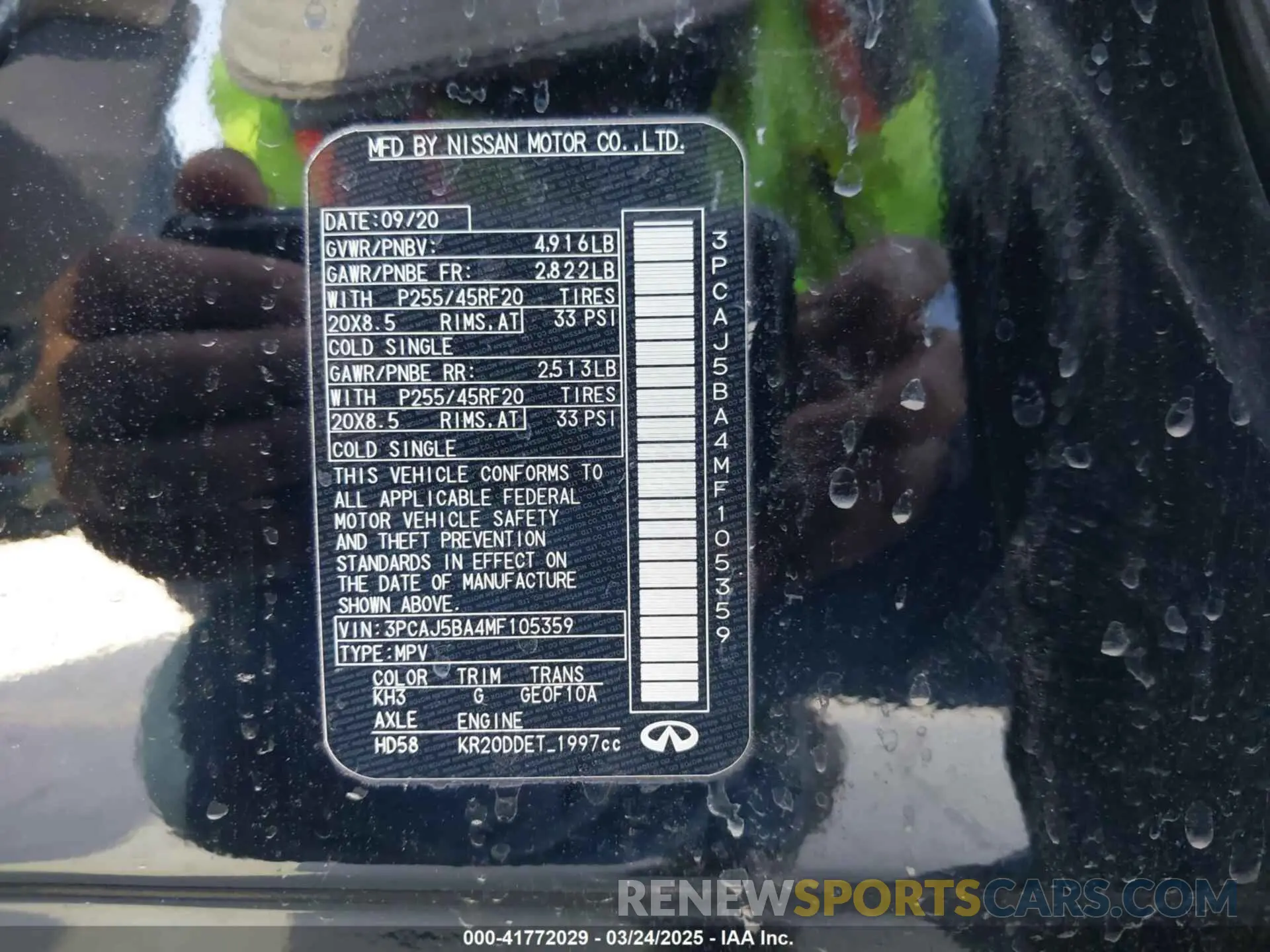 9 fotografías del automóvil dañado 3PCAJ5BA4MF105359 INFINITI QX50 2021