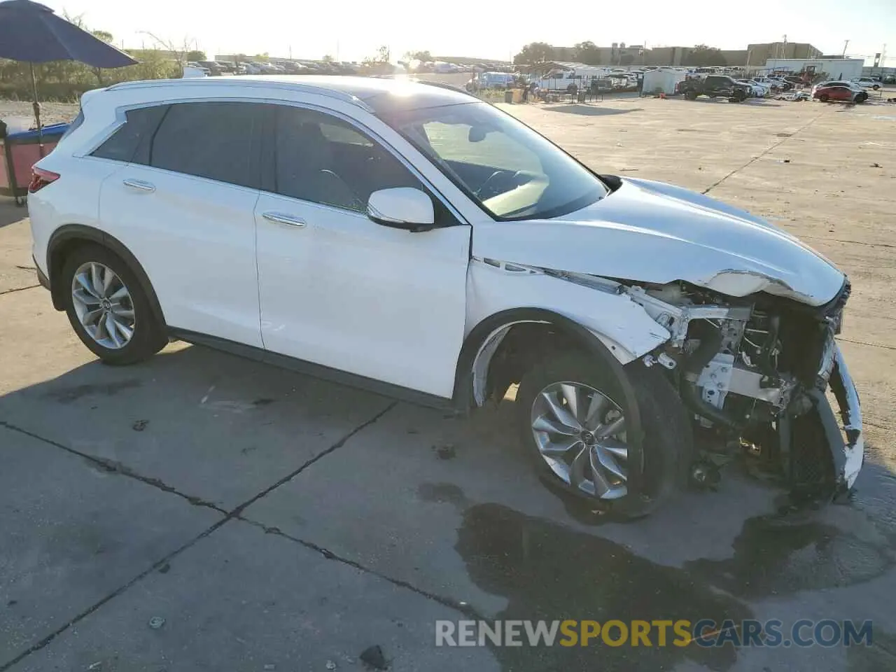 4 fotografías del automóvil dañado 3PCAJ5BA7MF107235 INFINITI QX50 2021