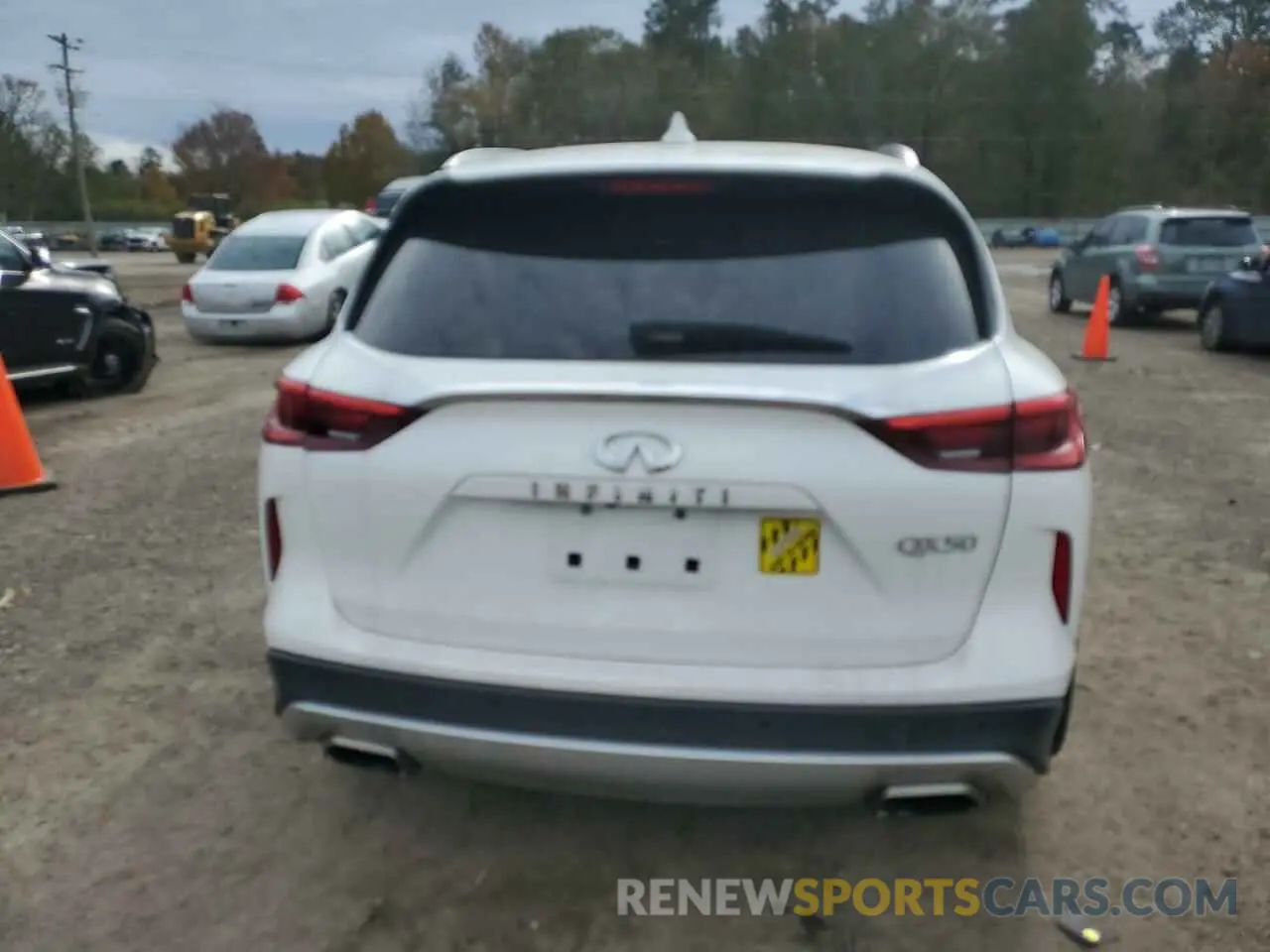 6 fotografías del automóvil dañado 3PCAJ5BAXMF107374 INFINITI QX50 2021