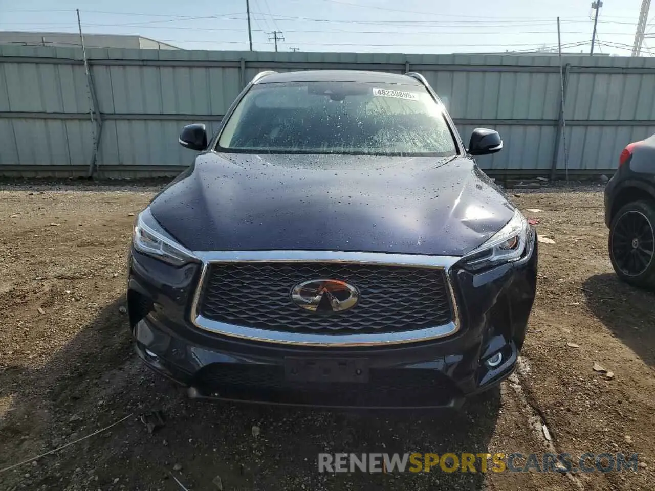5 fotografías del automóvil dañado 3PCAJ5BB1MF107546 INFINITI QX50 2021