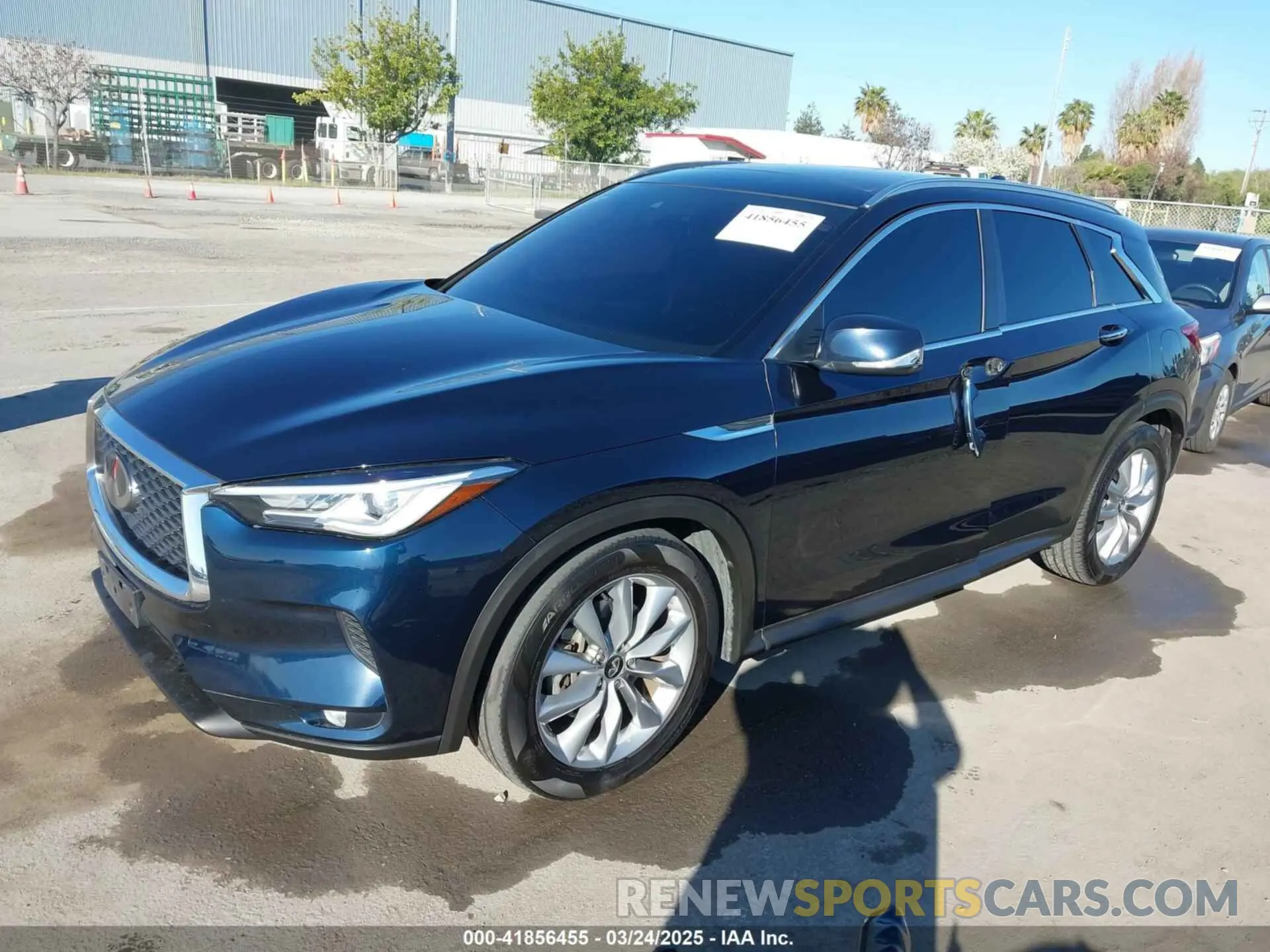 2 fotografías del automóvil dañado 3PCAJ5BB1MF119650 INFINITI QX50 2021
