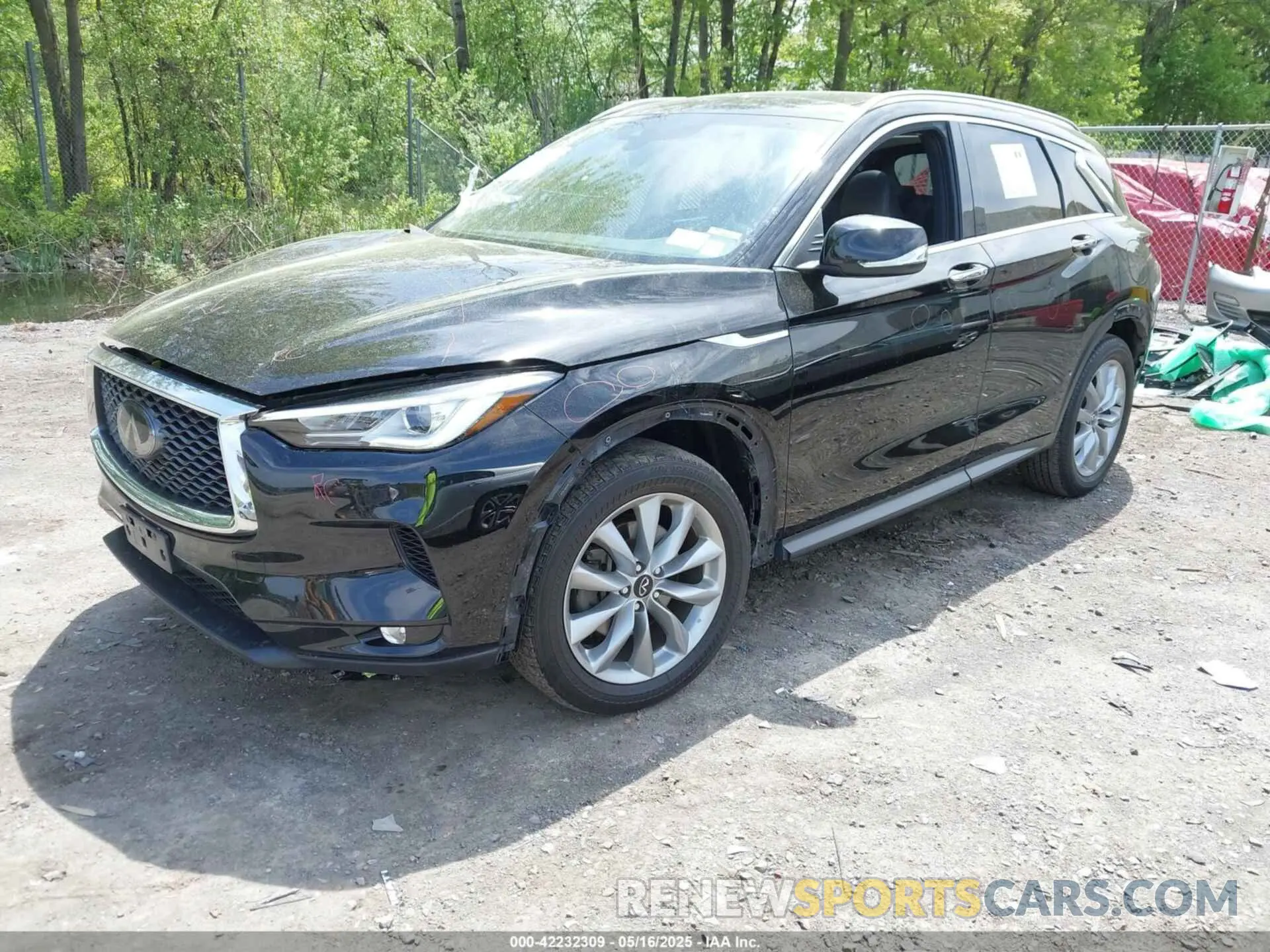 2 fotografías del automóvil dañado 3PCAJ5BB3MF109038 INFINITI QX50 2021