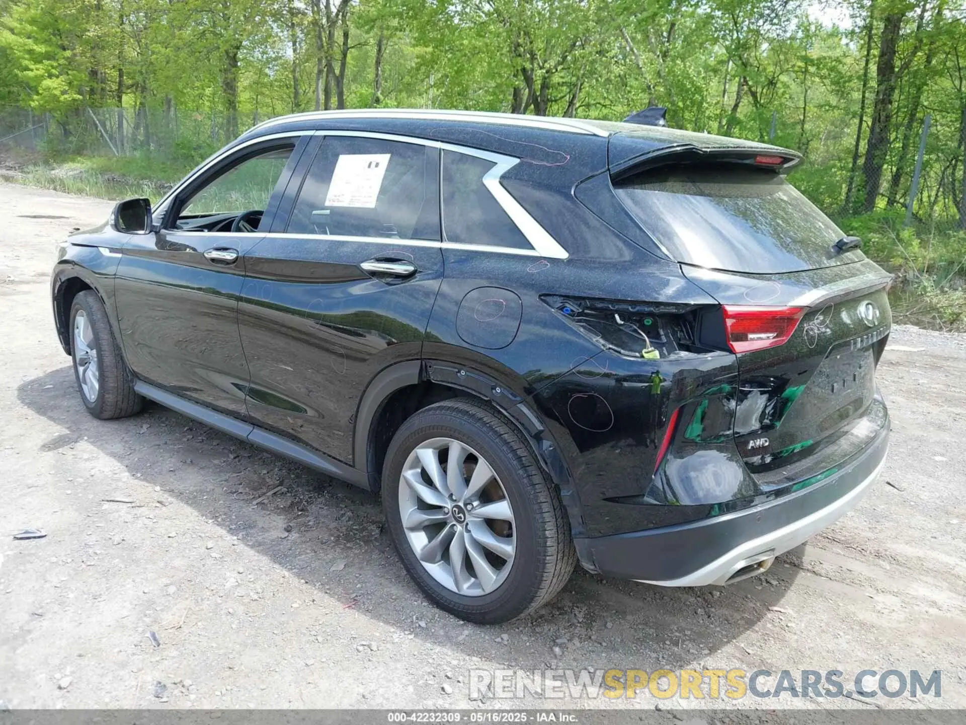 3 fotografías del automóvil dañado 3PCAJ5BB3MF109038 INFINITI QX50 2021