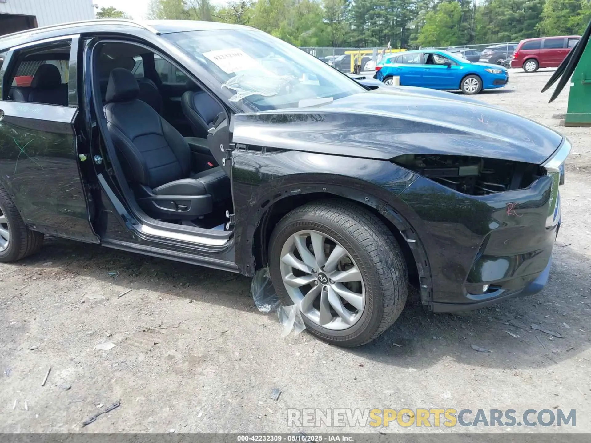6 fotografías del automóvil dañado 3PCAJ5BB3MF109038 INFINITI QX50 2021