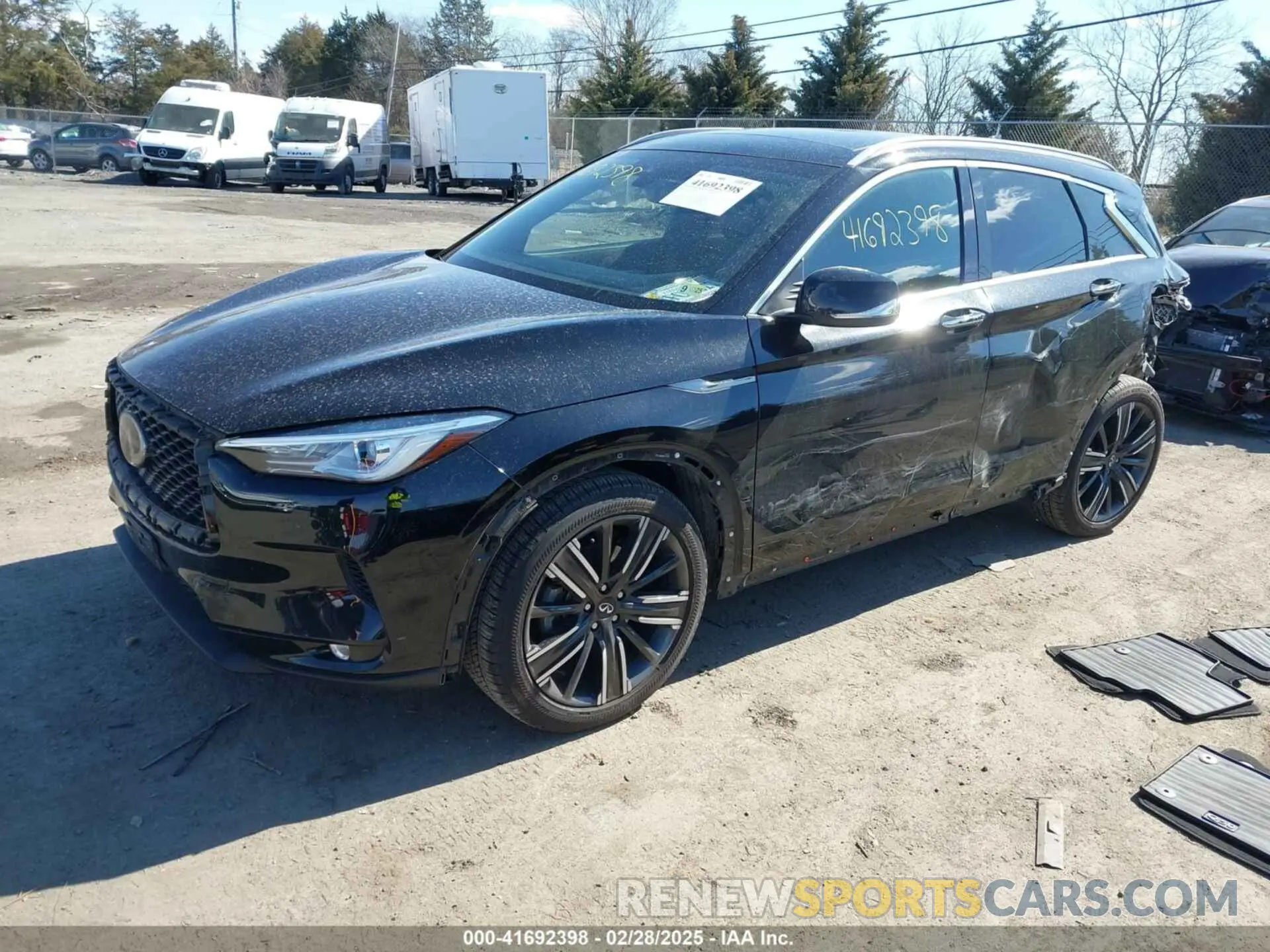 2 fotografías del automóvil dañado 3PCAJ5BB3MF119293 INFINITI QX50 2021
