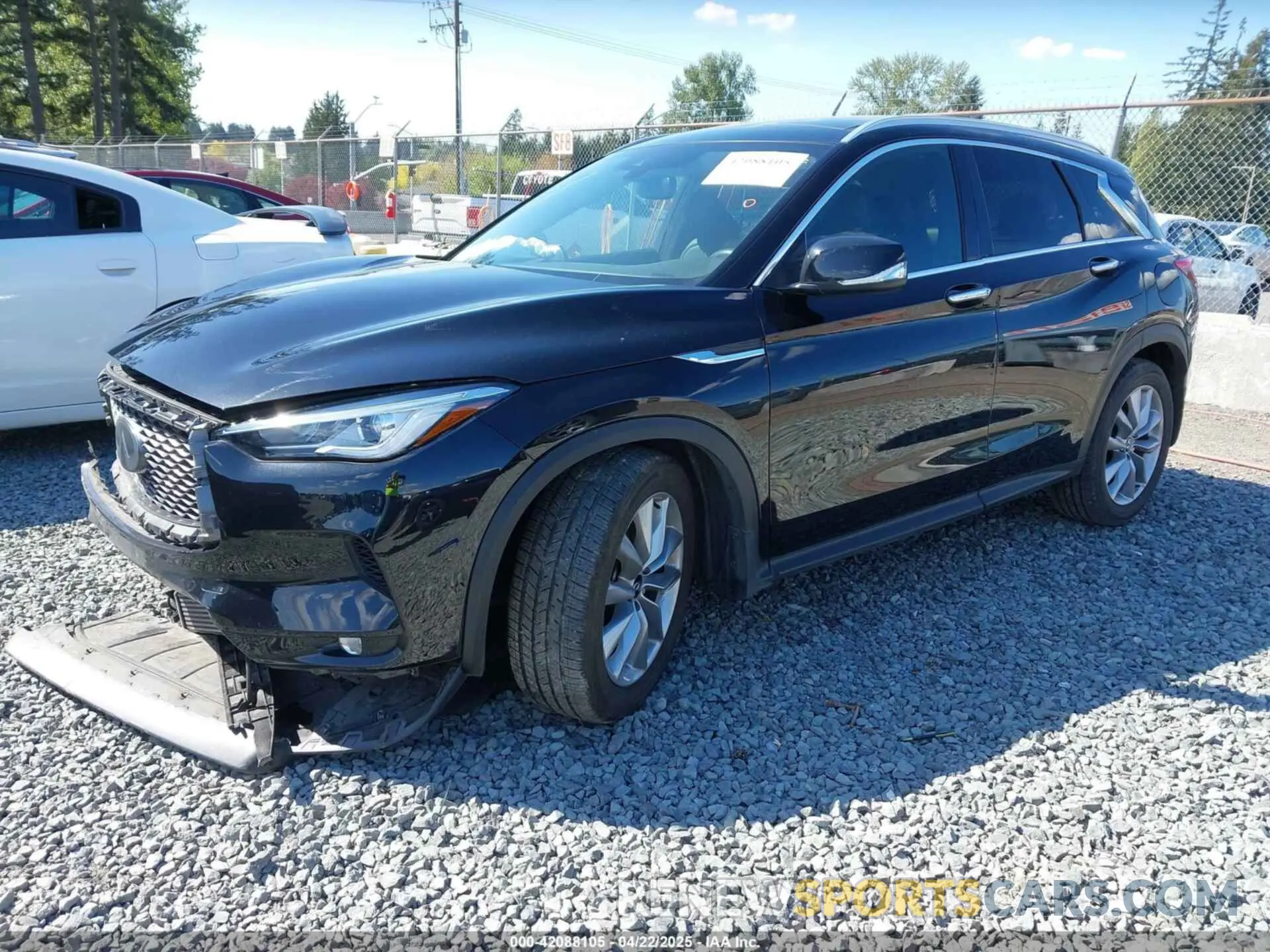 2 fotografías del automóvil dañado 3PCAJ5BB4MF115477 INFINITI QX50 2021