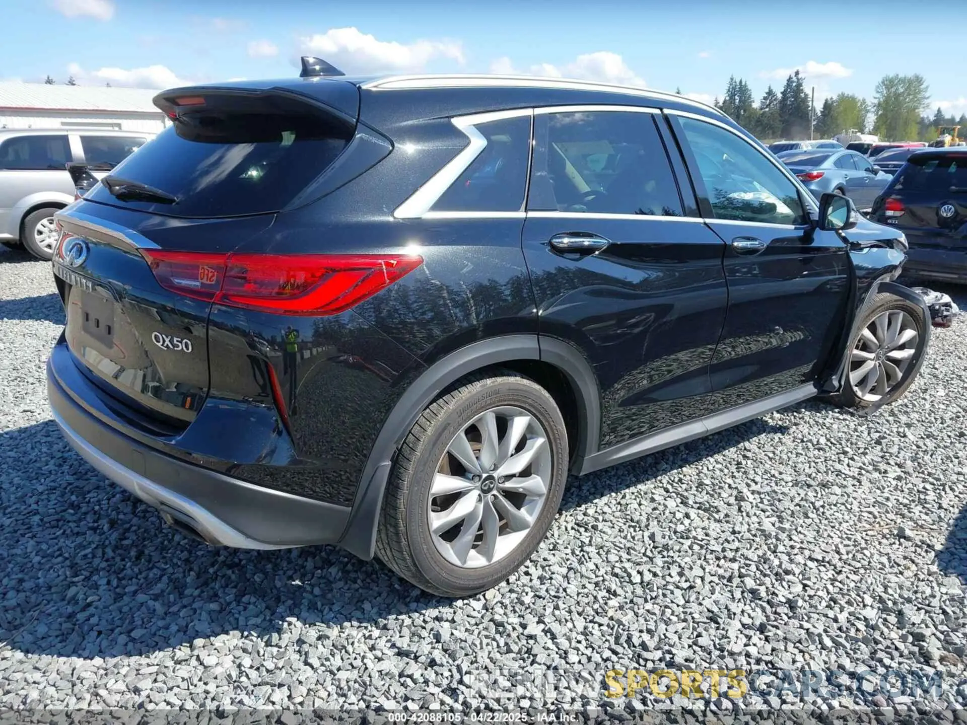 4 fotografías del automóvil dañado 3PCAJ5BB4MF115477 INFINITI QX50 2021