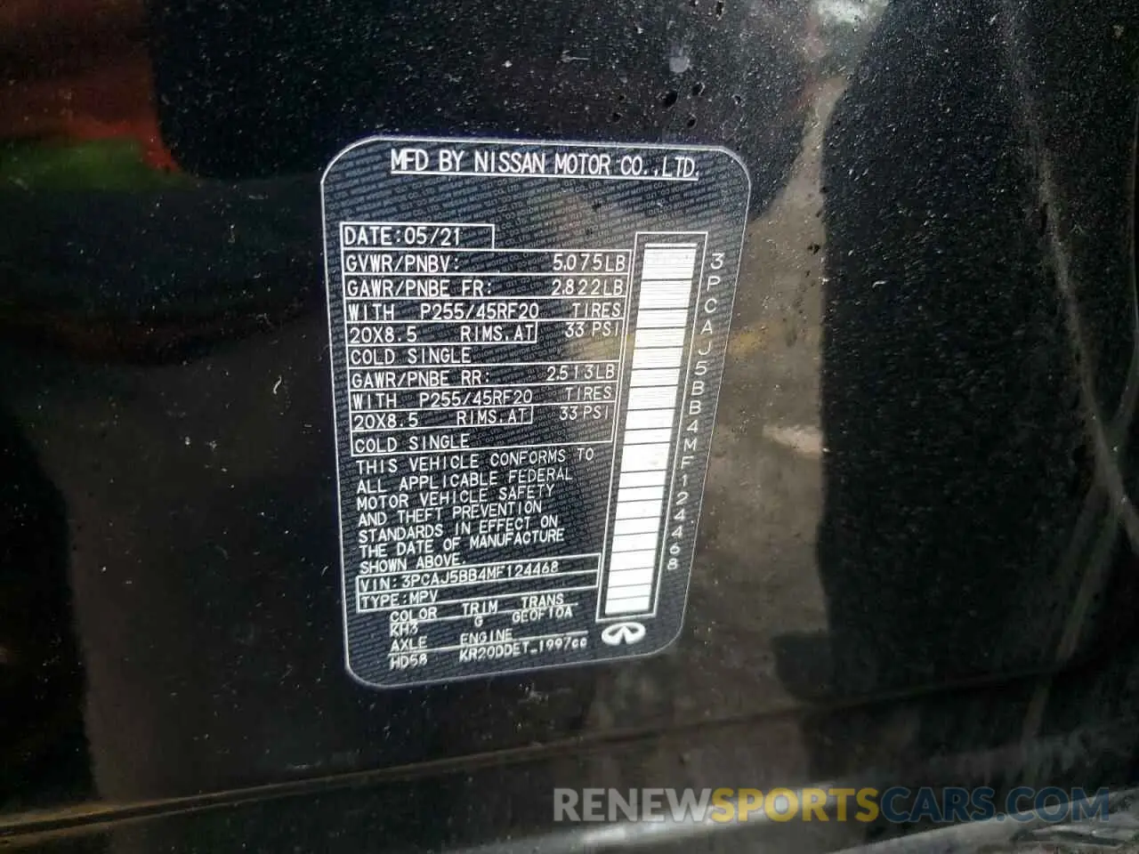 13 fotografías del automóvil dañado 3PCAJ5BB4MF124468 INFINITI QX50 2021