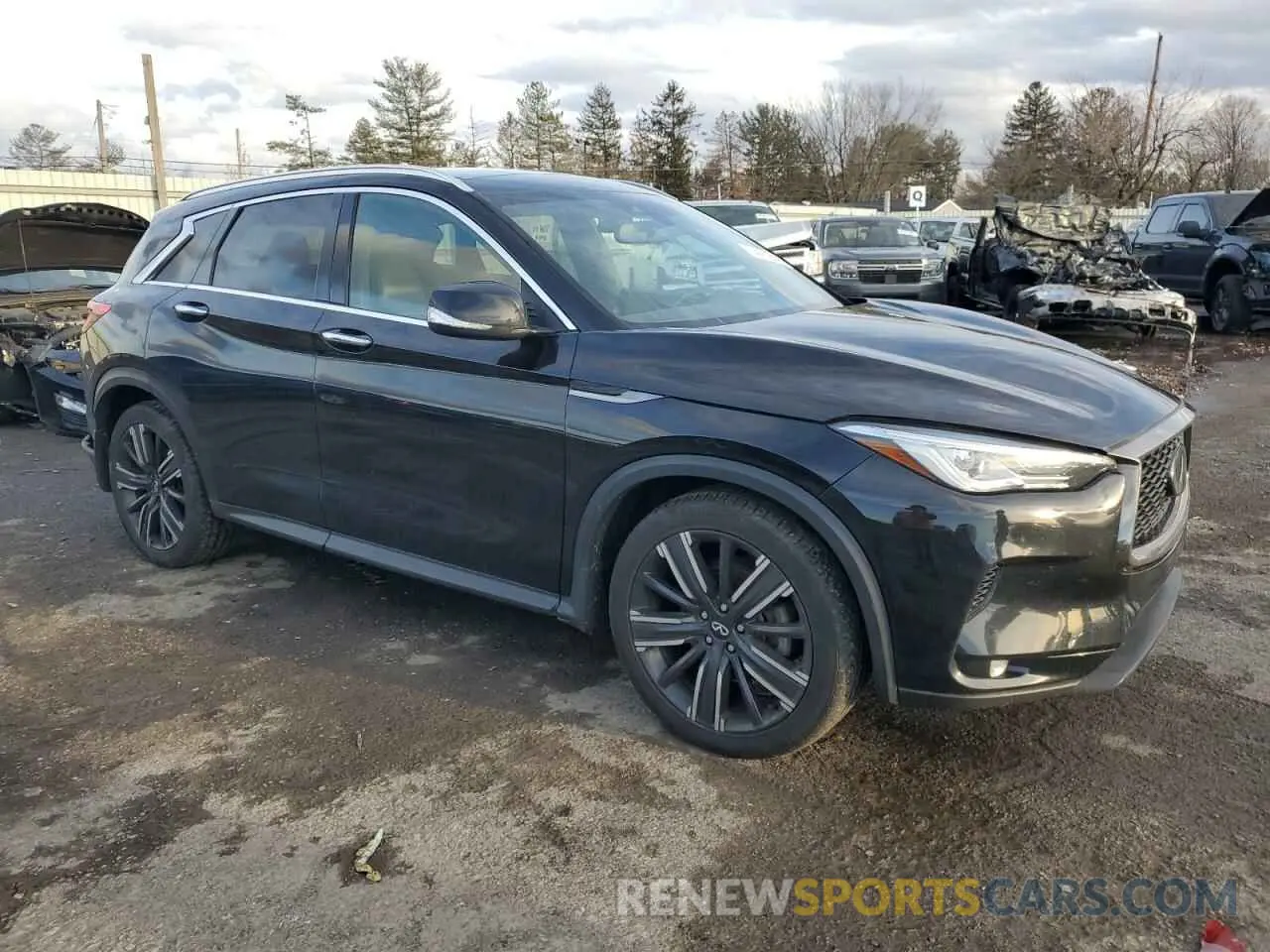 4 fotografías del automóvil dañado 3PCAJ5BB4MF124468 INFINITI QX50 2021