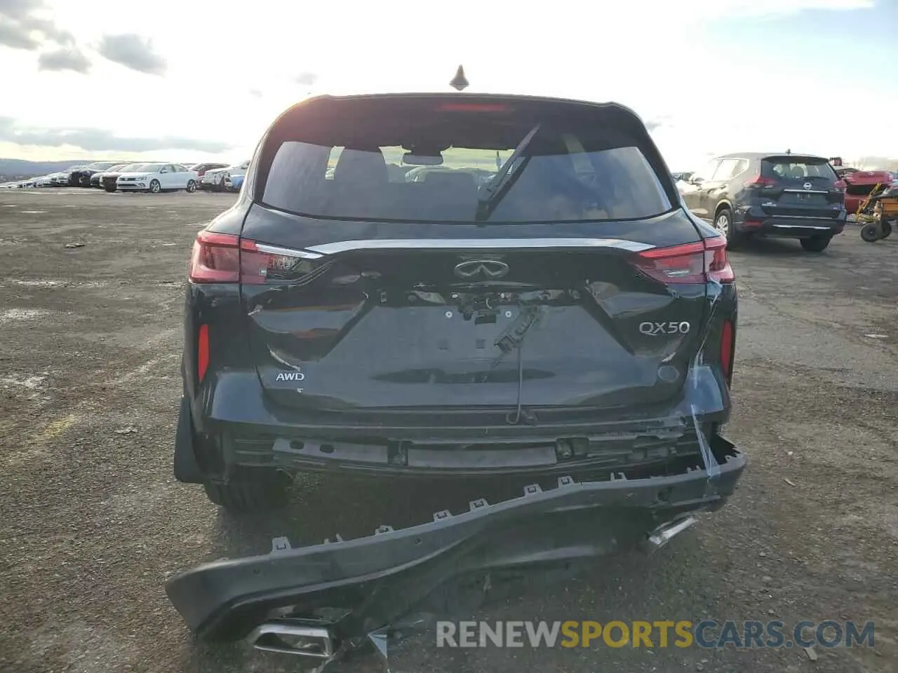 6 fotografías del automóvil dañado 3PCAJ5BB4MF124468 INFINITI QX50 2021