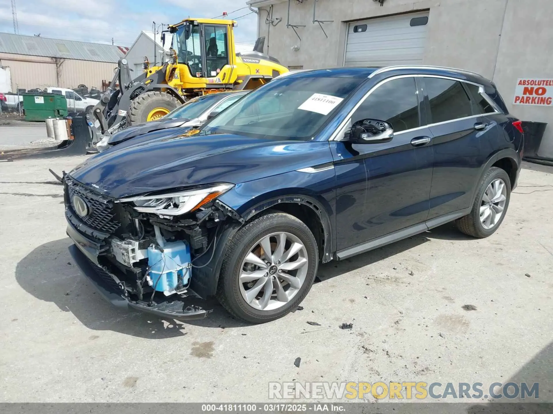 2 fotografías del automóvil dañado 3PCAJ5BB7MF123895 INFINITI QX50 2021