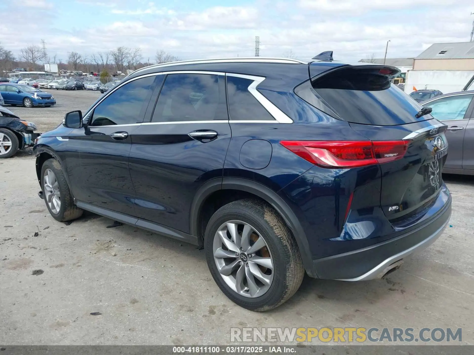3 fotografías del automóvil dañado 3PCAJ5BB7MF123895 INFINITI QX50 2021