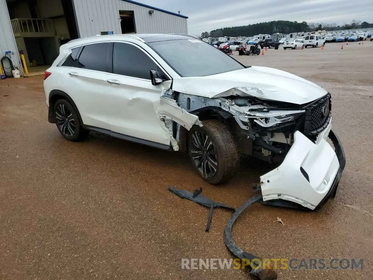 4 fotografías del automóvil dañado 3PCAJ5BB9MF112350 INFINITI QX50 2021