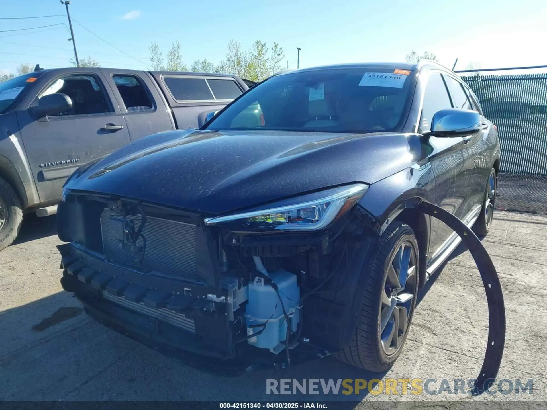 2 fotografías del automóvil dañado 3PCAJ5DA7MF100797 INFINITI QX50 2021