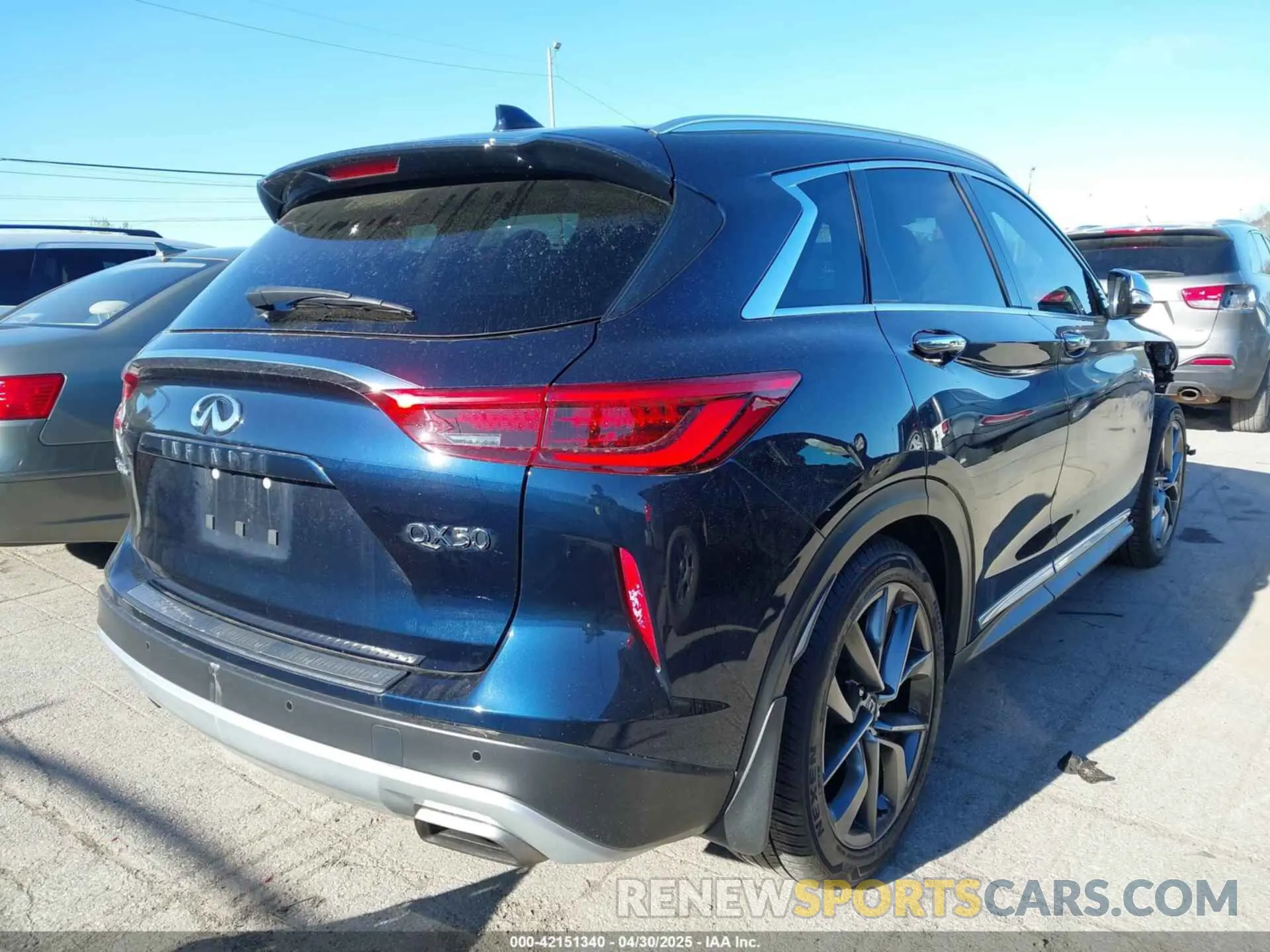 4 fotografías del automóvil dañado 3PCAJ5DA7MF100797 INFINITI QX50 2021
