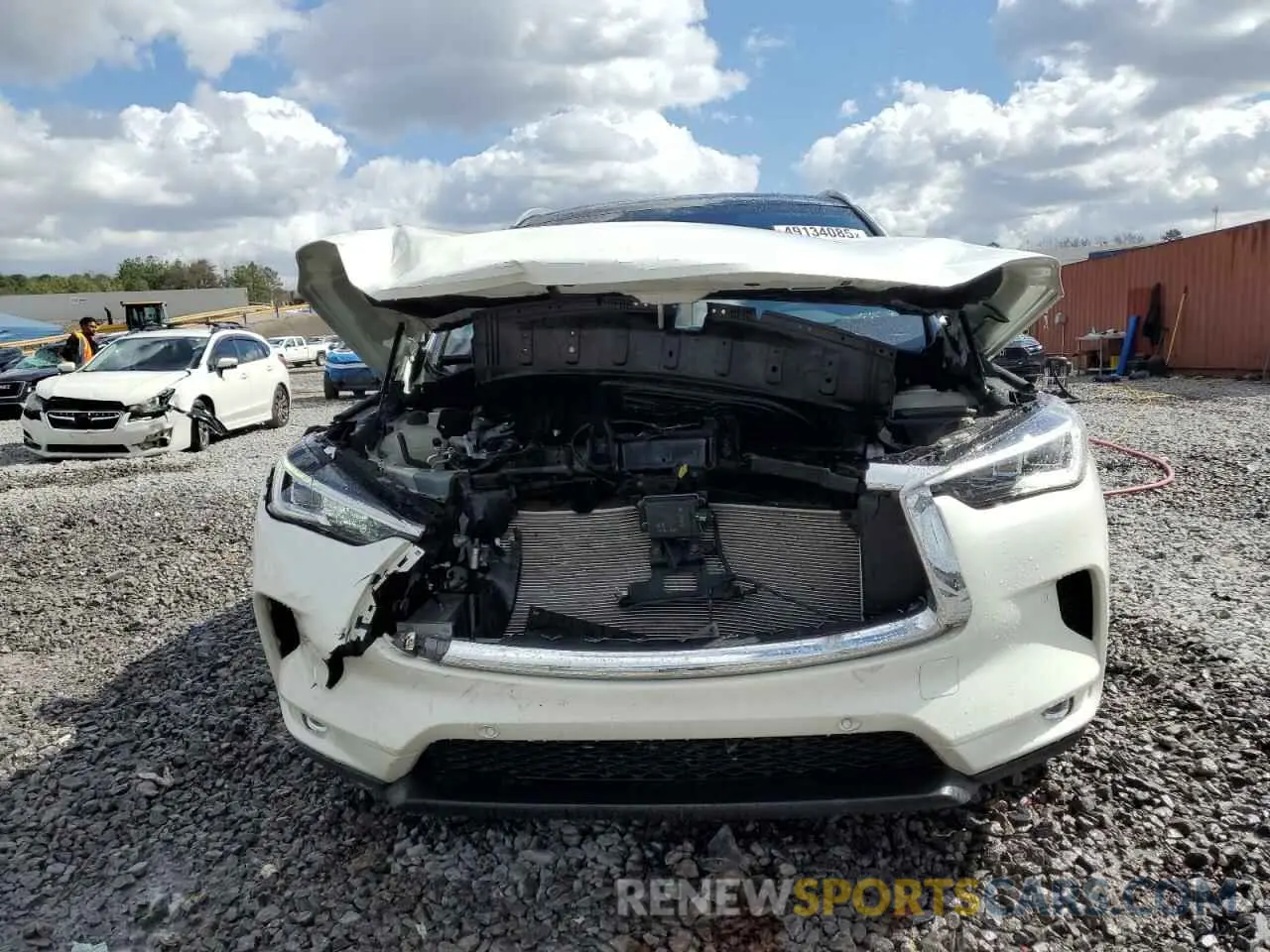 5 fotografías del automóvil dañado 3PCAJ5DAXMF115620 INFINITI QX50 2021