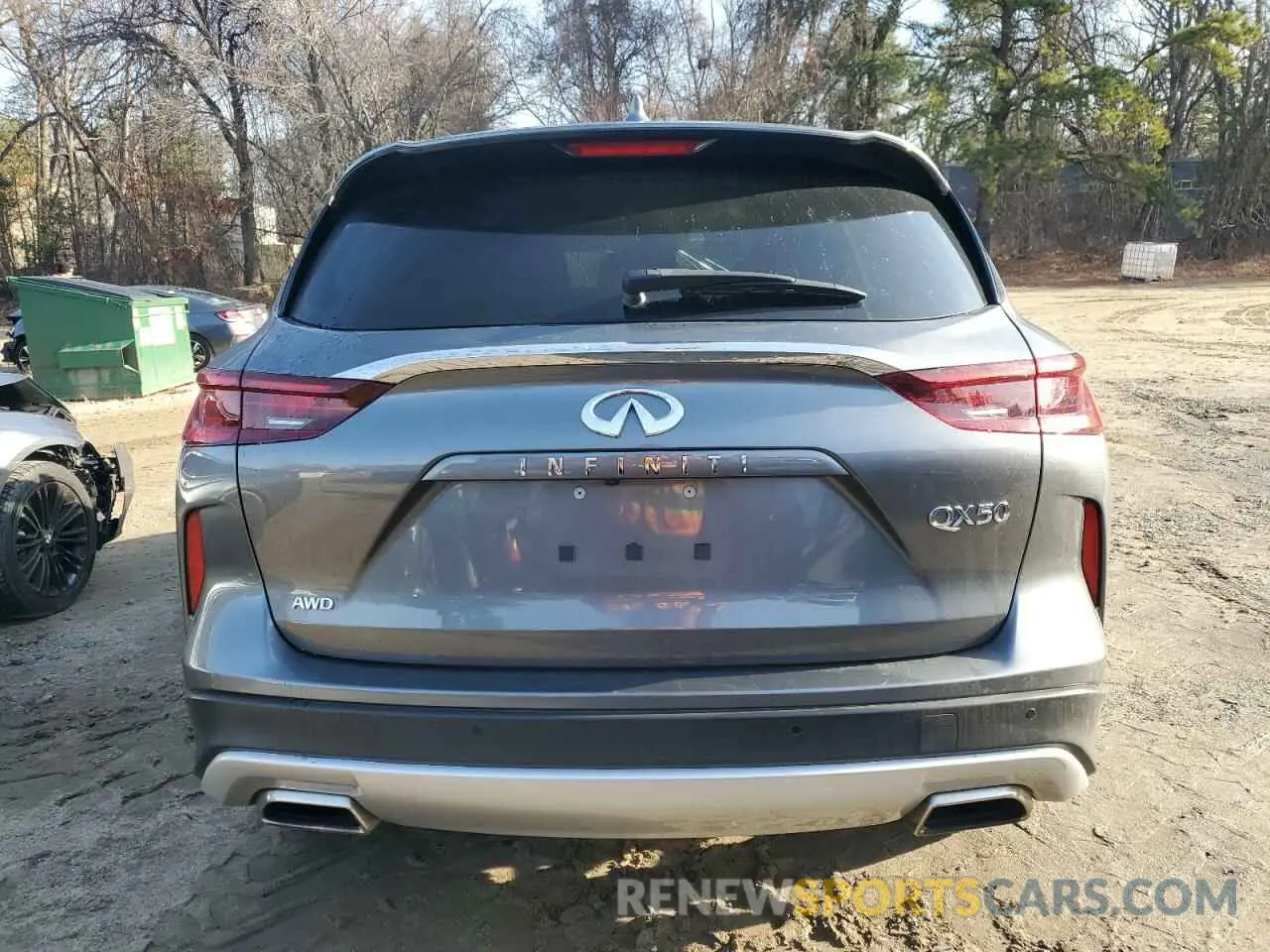 6 fotografías del automóvil dañado 3PCAJ5AB8NF111516 INFINITI QX50 2022