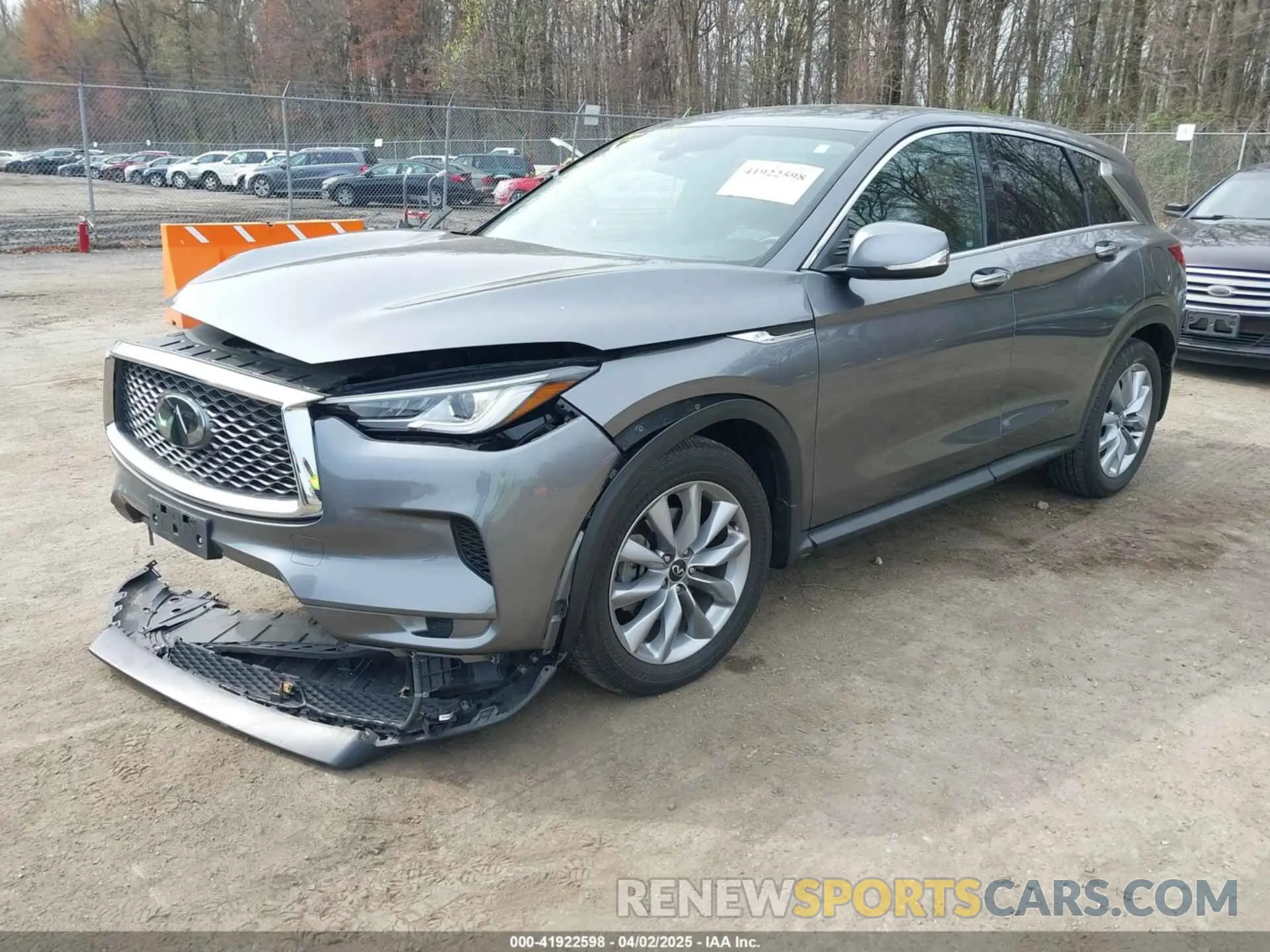 2 fotografías del automóvil dañado 3PCAJ5ABXNF115938 INFINITI QX50 2022