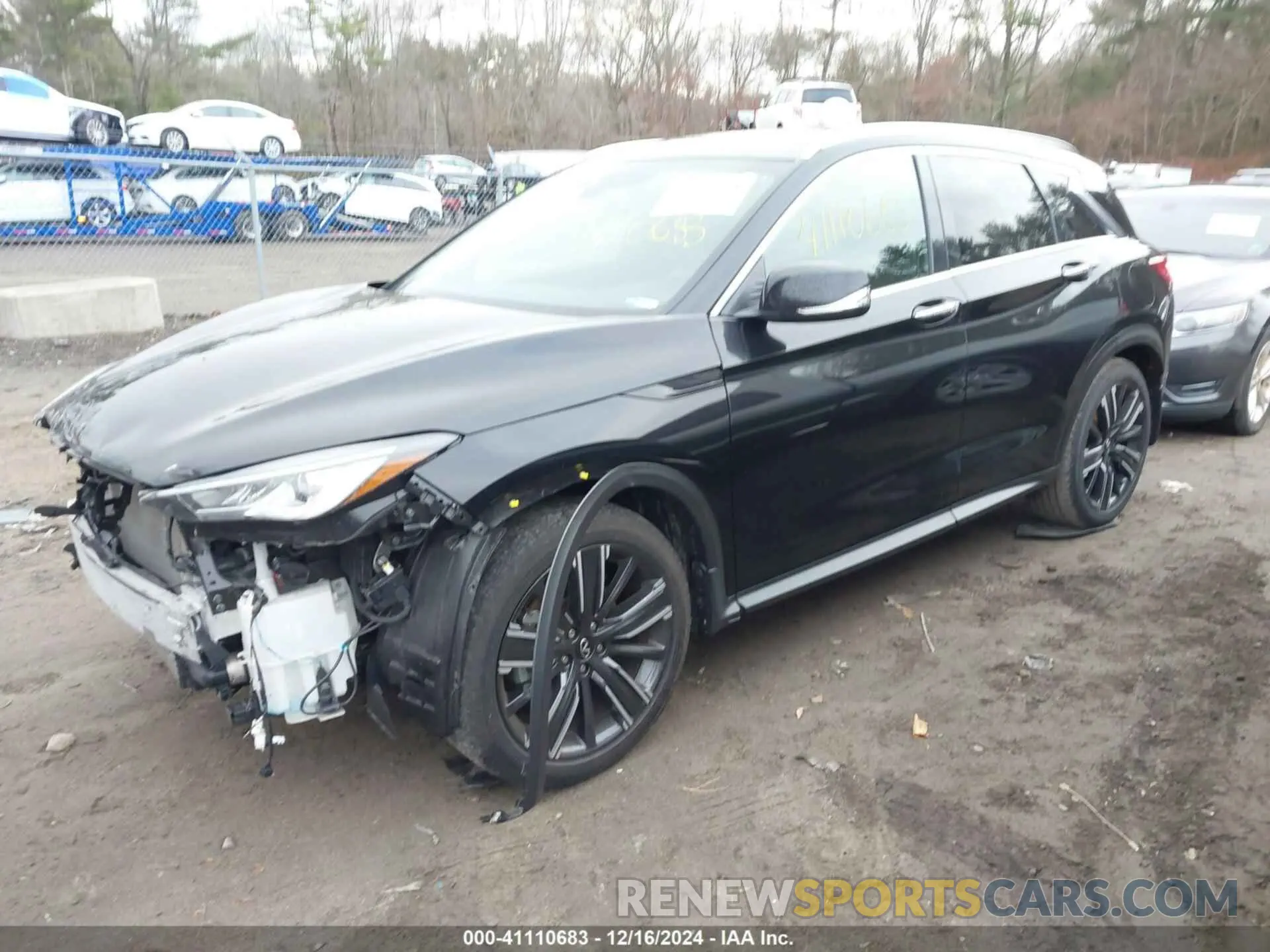 2 fotografías del automóvil dañado 3PCAJ5BBXNF117381 INFINITI QX50 2022