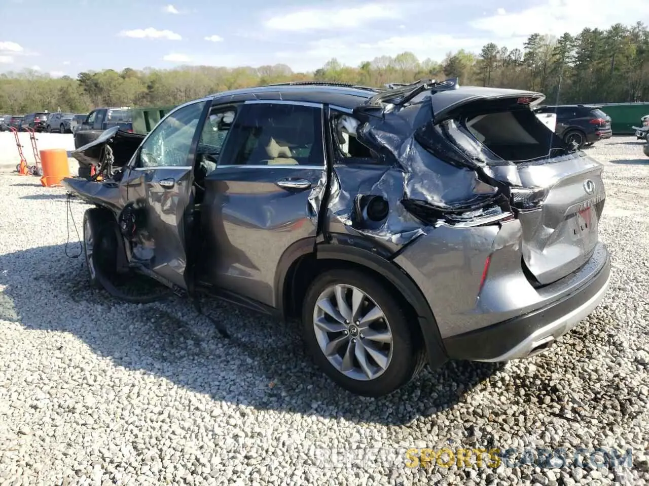 2 fotografías del automóvil dañado 3PCAJ5CA6NF120638 INFINITI QX50 2022