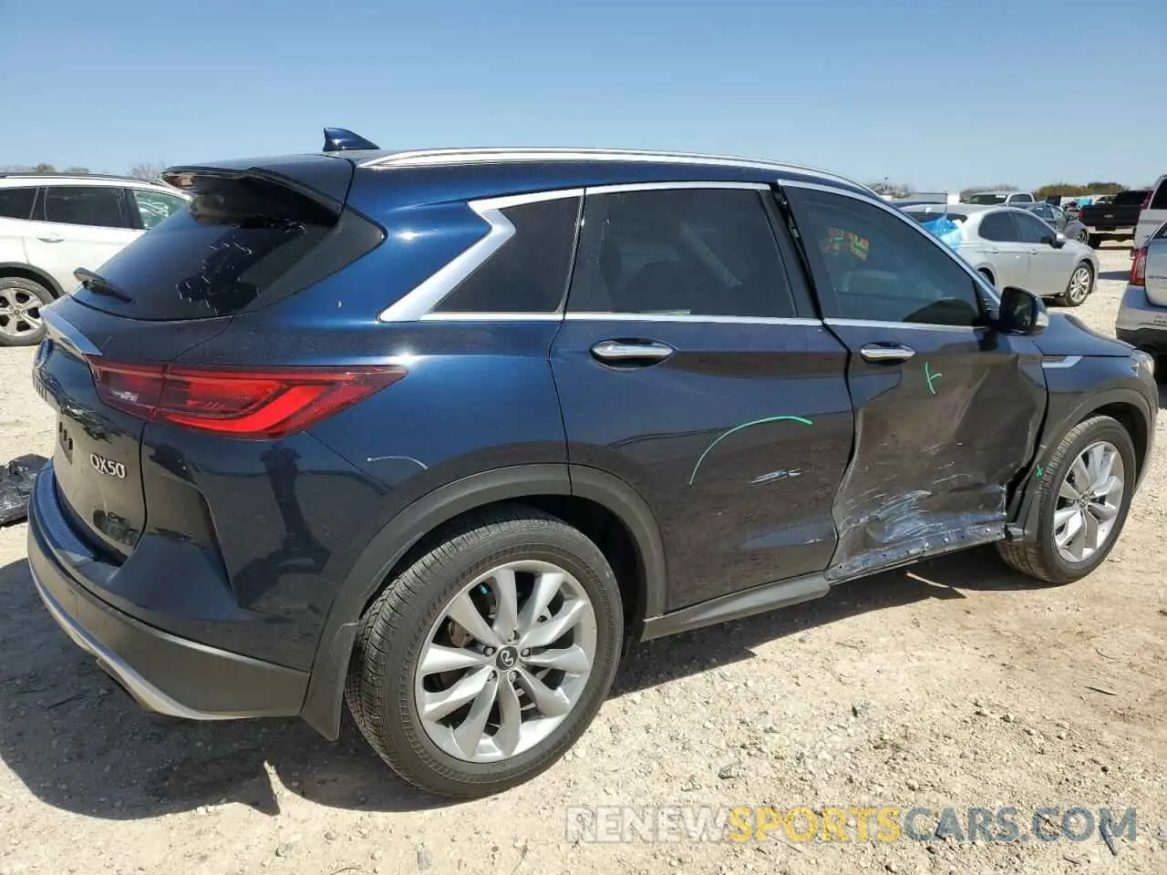 3 fotografías del automóvil dañado 3PCAJ5CAXNF110615 INFINITI QX50 2022