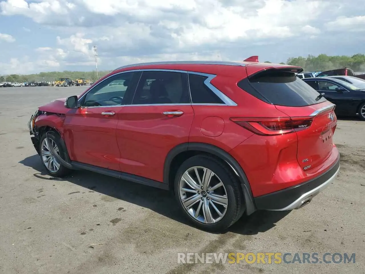 2 fotografías del automóvil dañado 3PCAJ5EB3NF112972 INFINITI QX50 2022