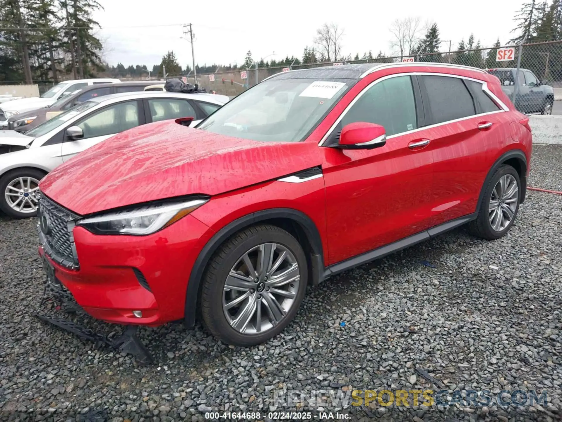 2 fotografías del automóvil dañado 3PCAJ5EB8NF120615 INFINITI QX50 2022