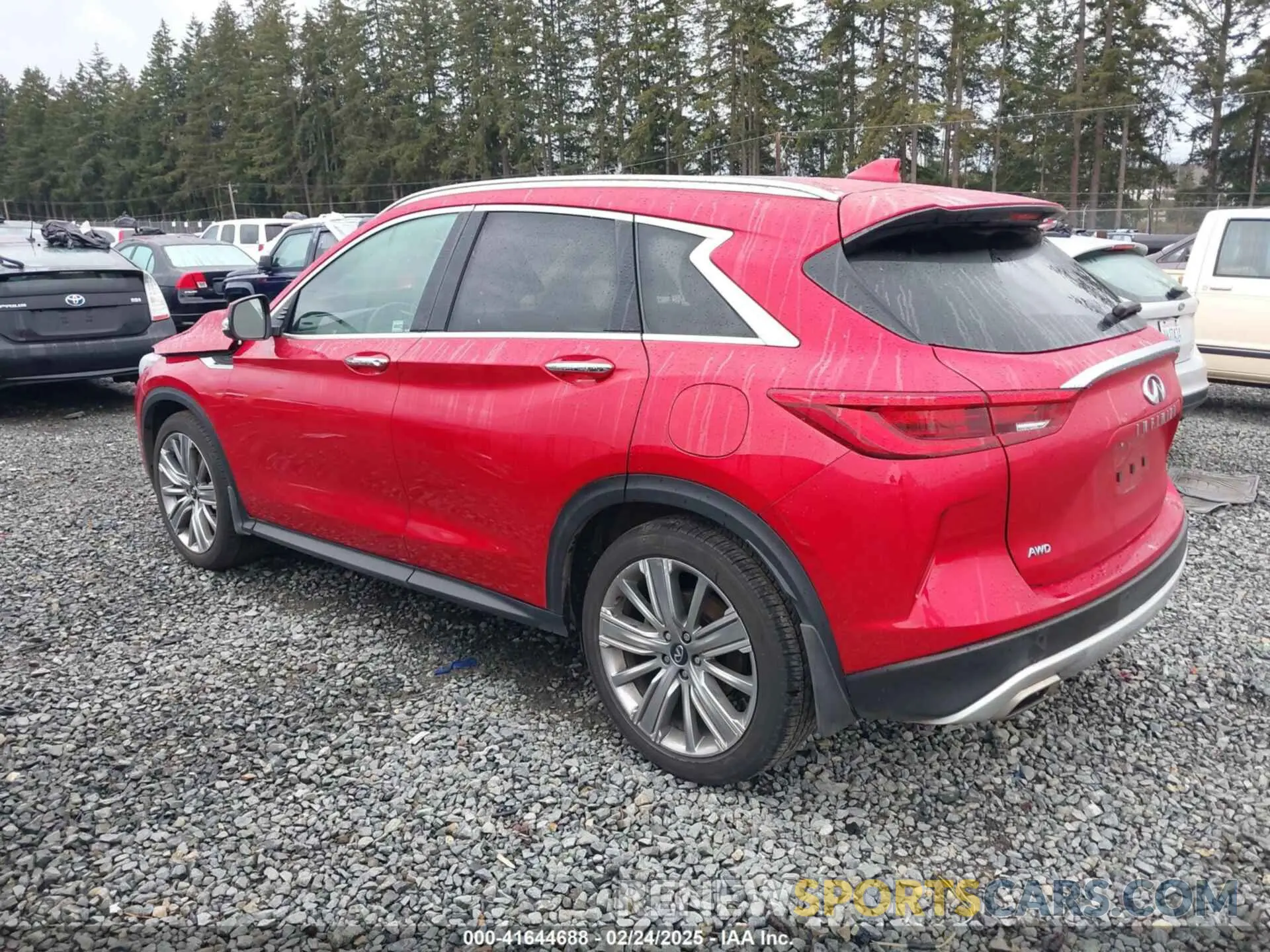 3 fotografías del automóvil dañado 3PCAJ5EB8NF120615 INFINITI QX50 2022