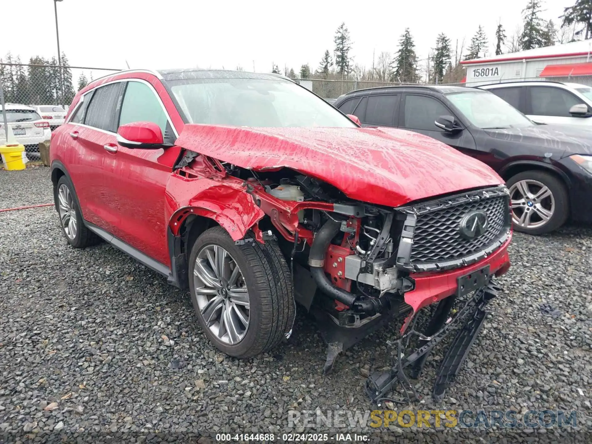 6 fotografías del automóvil dañado 3PCAJ5EB8NF120615 INFINITI QX50 2022