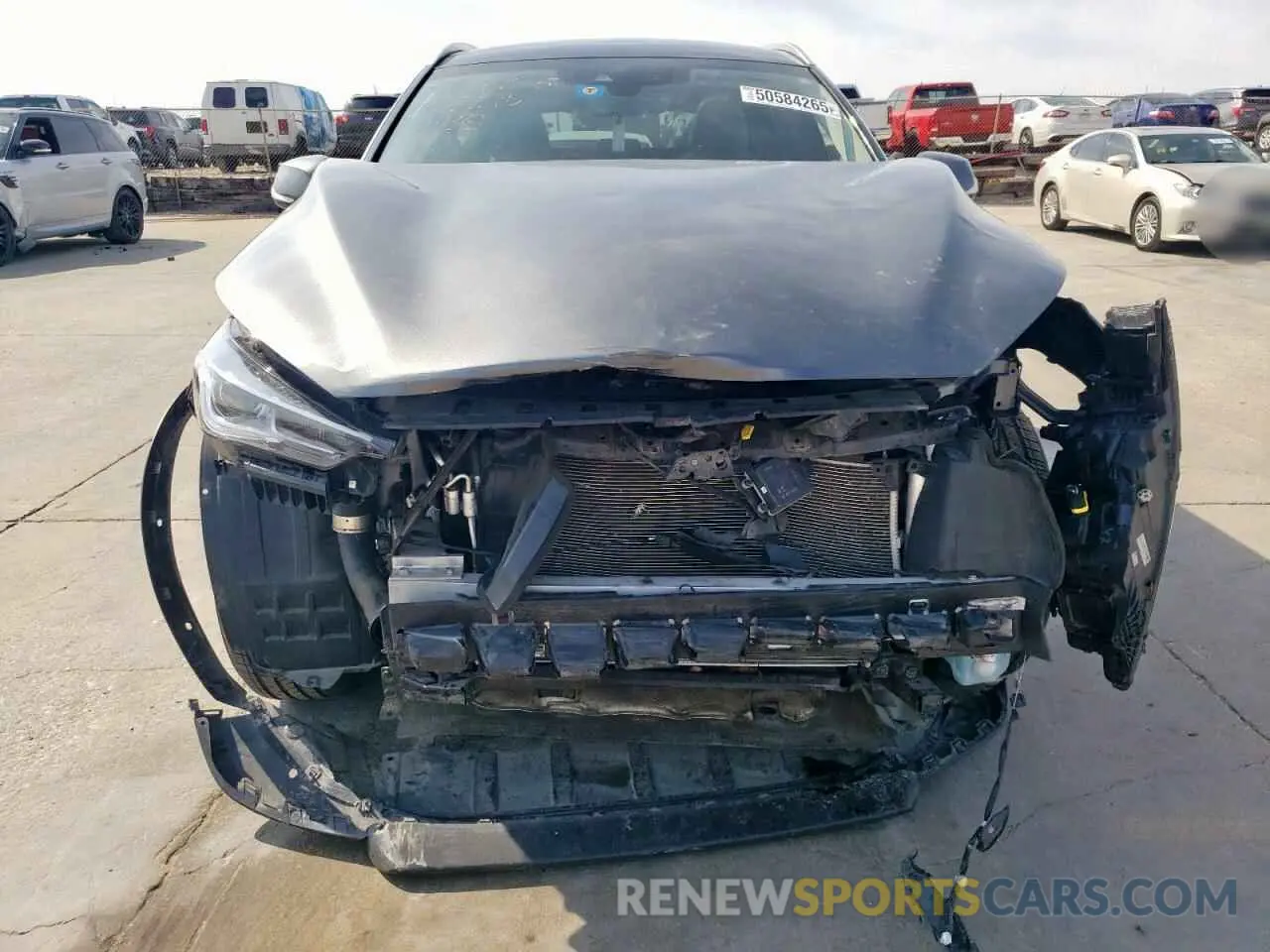 5 fotografías del automóvil dañado 3PCAJ5BA3PF105275 INFINITI QX50 2023