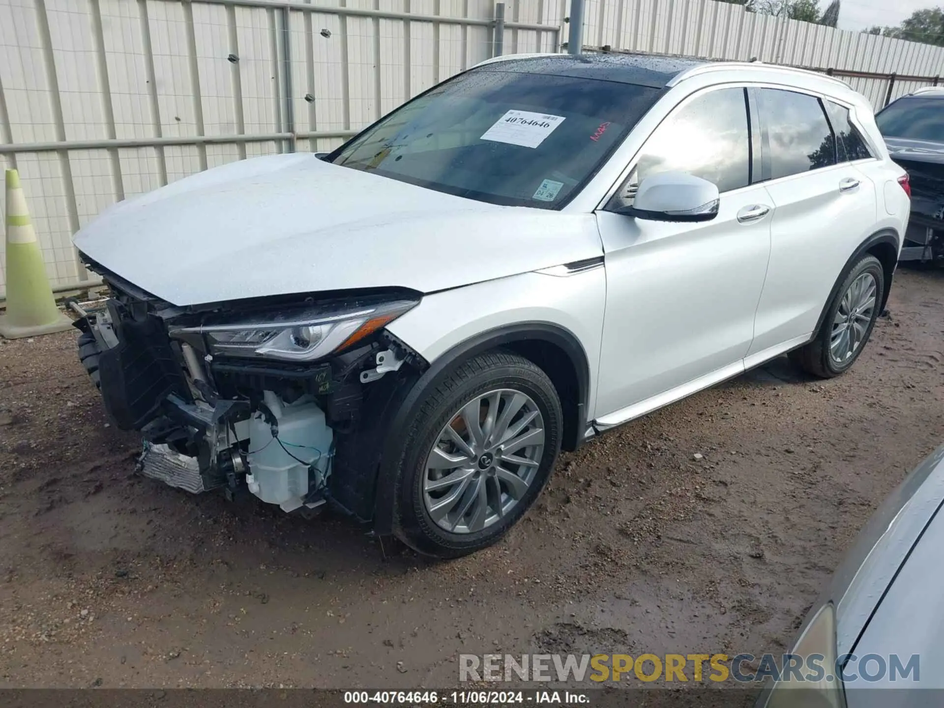 2 fotografías del automóvil dañado 3PCAJ5BA3PF114574 INFINITI QX50 2023