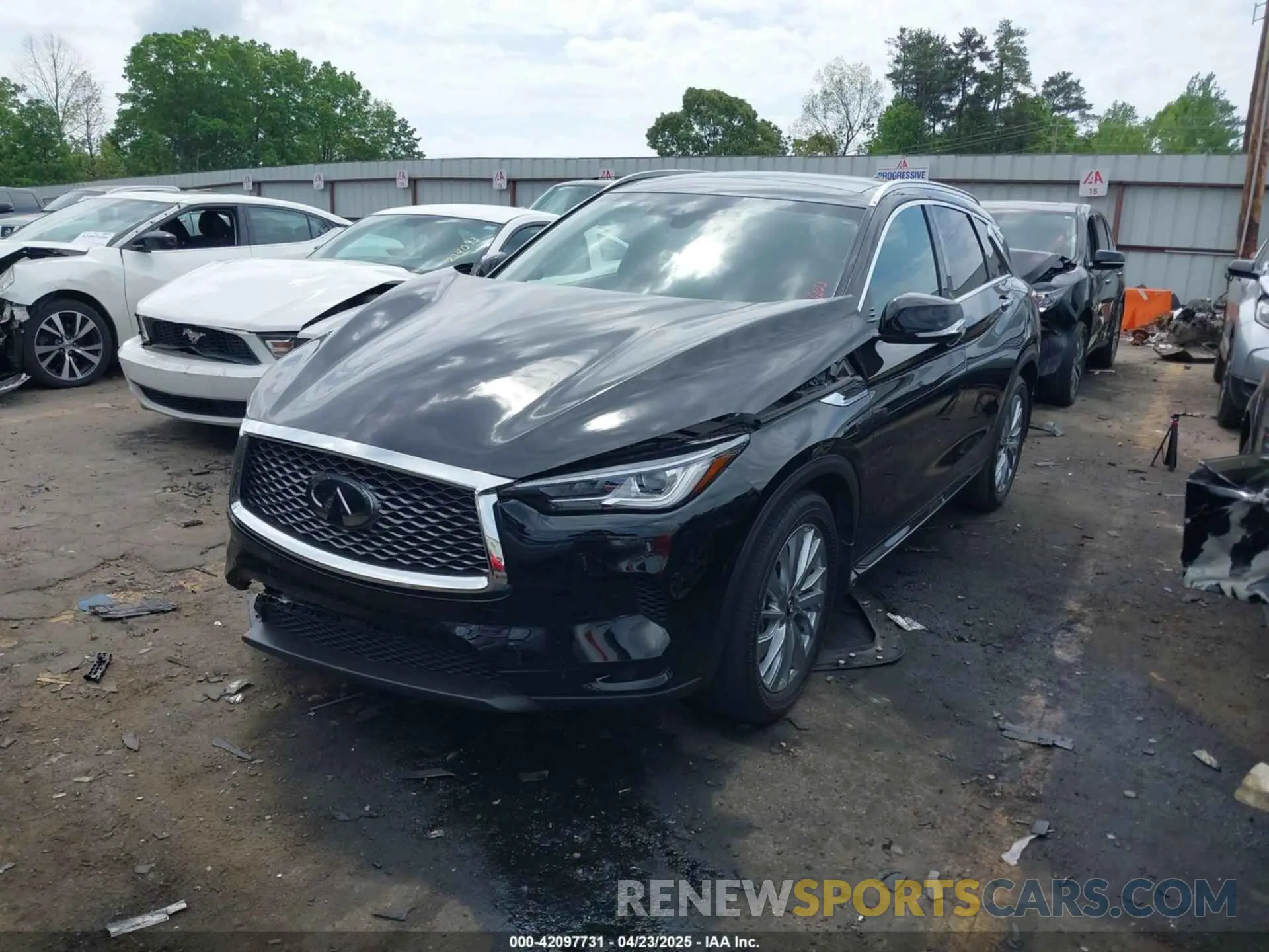 2 fotografías del automóvil dañado 3PCAJ5BA7PF116022 INFINITI QX50 2023