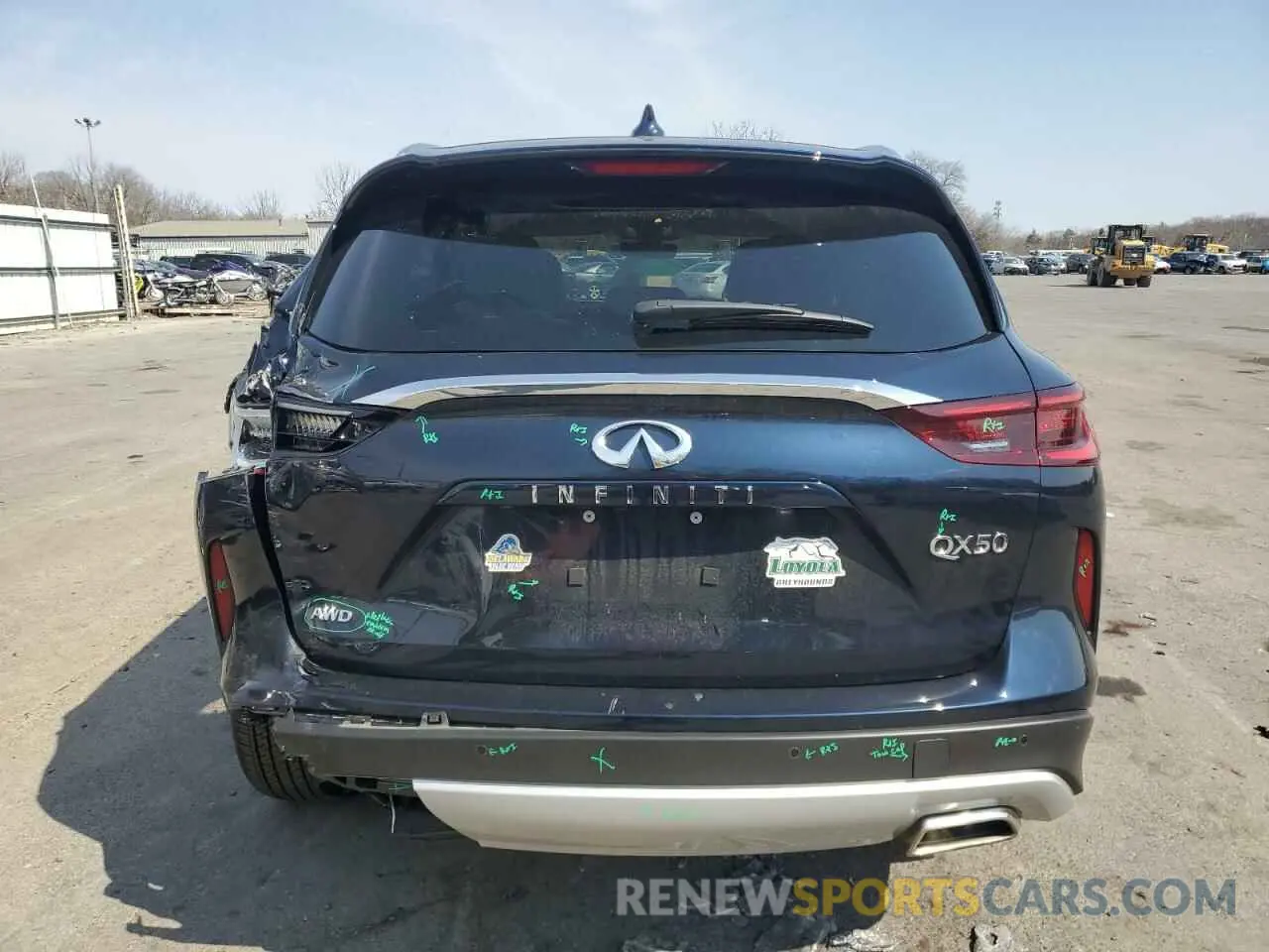 6 fotografías del automóvil dañado 3PCAJ5BB2RF114609 INFINITI QX50 2024