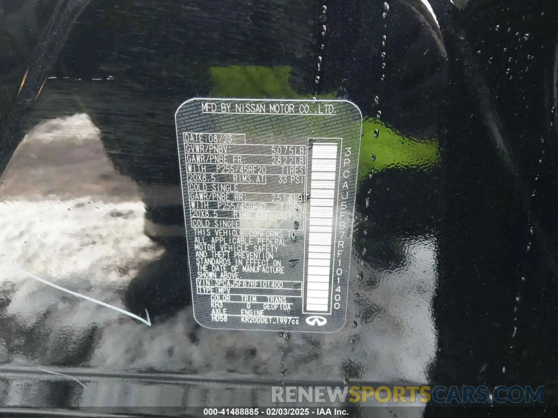 9 fotografías del automóvil dañado 3PCAJ5FB7RF101400 INFINITI QX50 2024