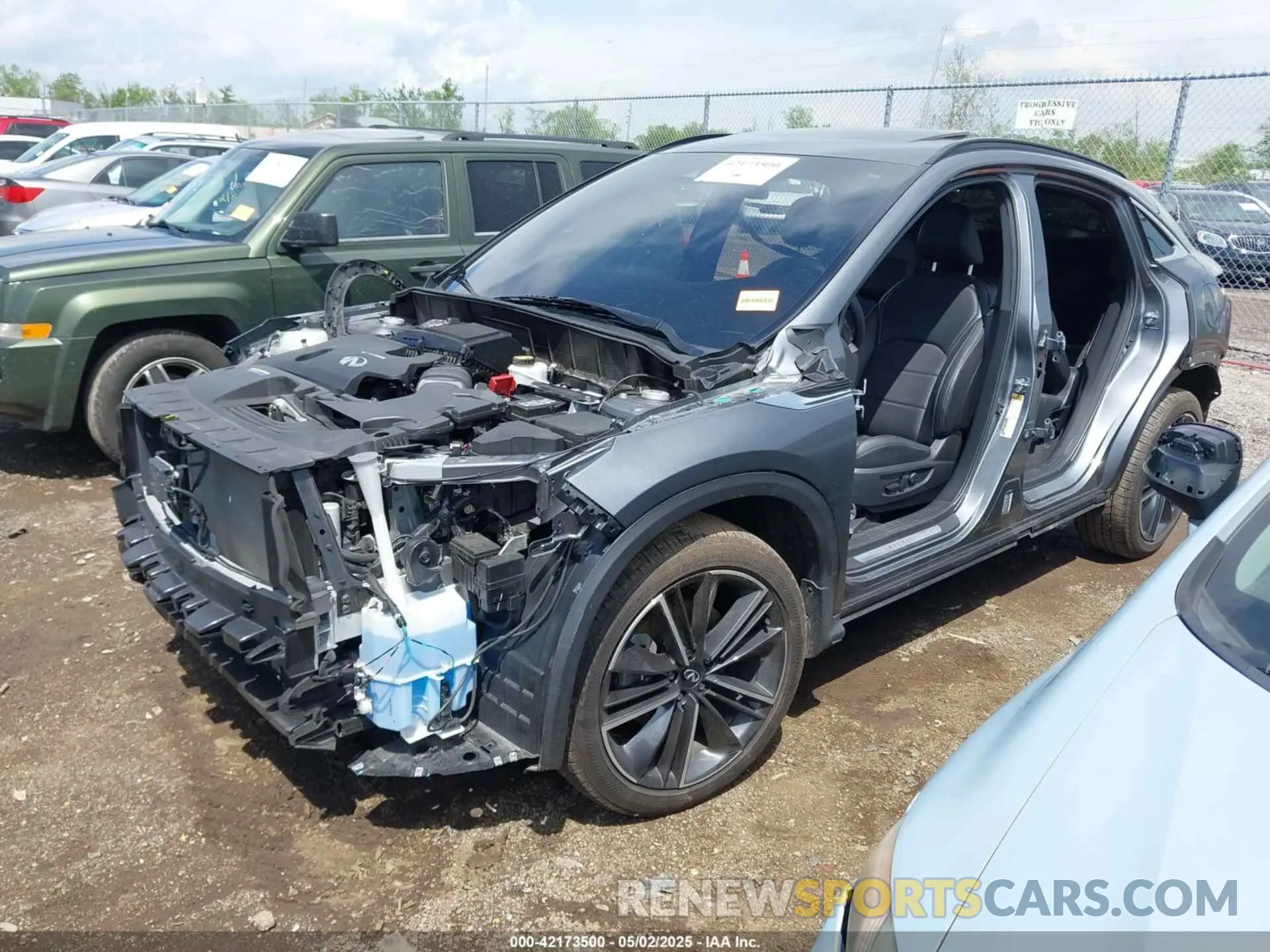 2 fotografías del automóvil dañado 3PCAJ5J30NF103144 INFINITI QX55 2022