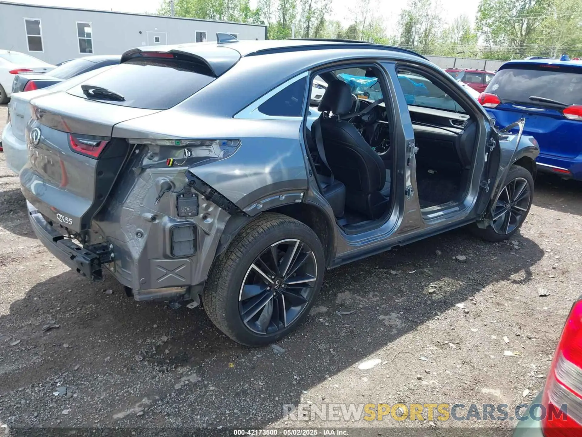 4 fotografías del automóvil dañado 3PCAJ5J30NF103144 INFINITI QX55 2022