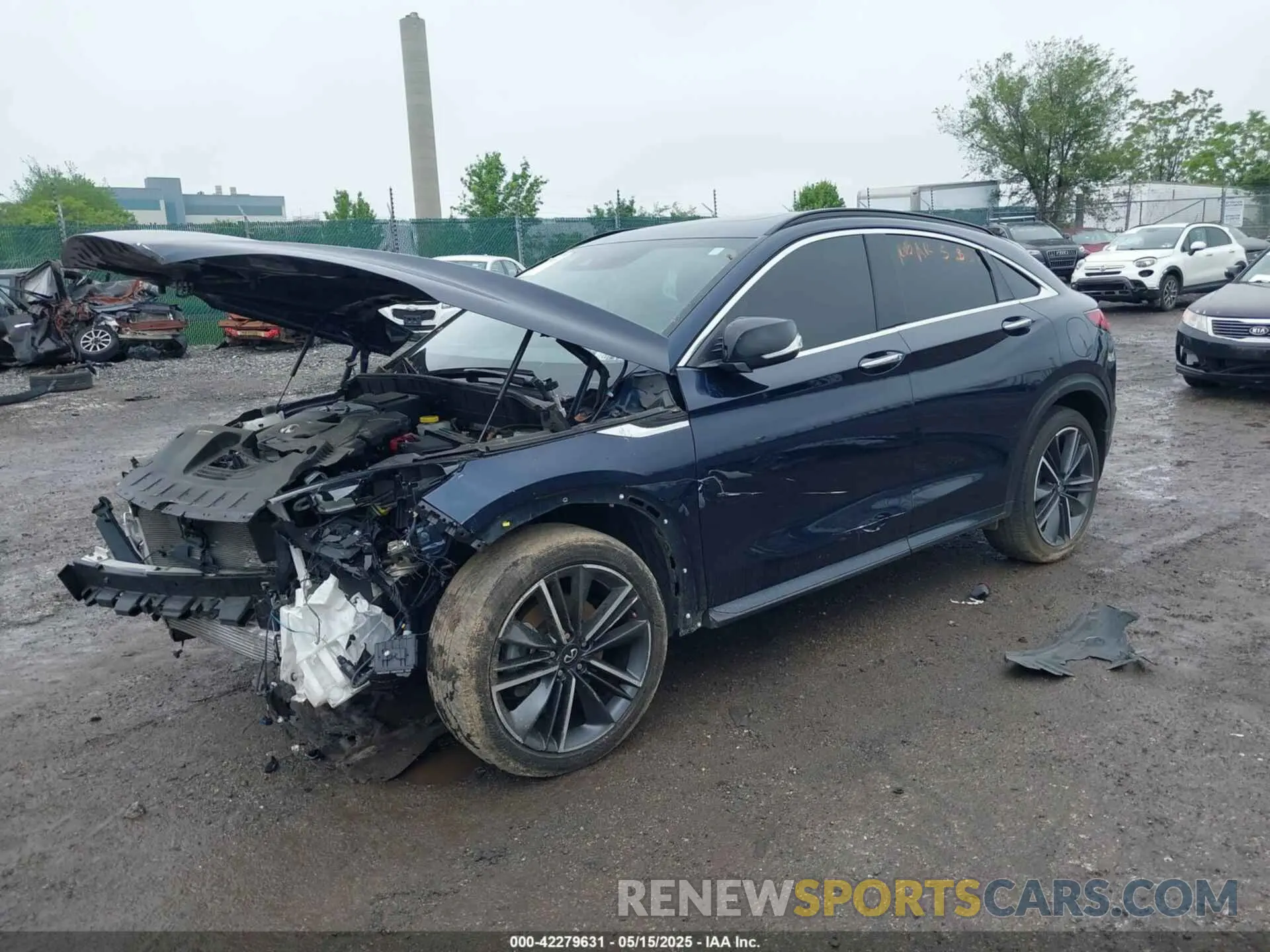 2 fotografías del automóvil dañado 3PCAJ5JR5PF107293 INFINITI QX55 2023