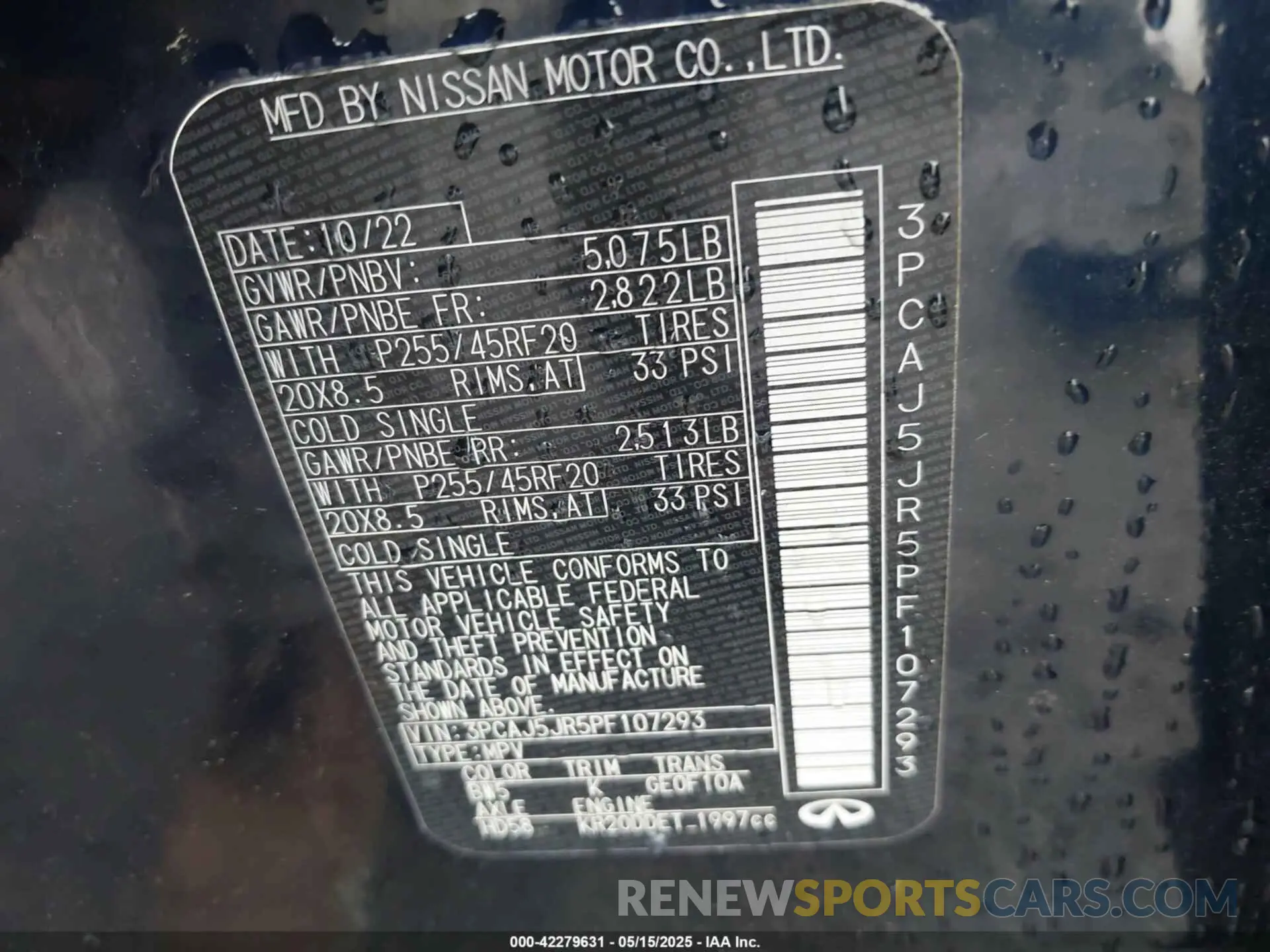 9 fotografías del automóvil dañado 3PCAJ5JR5PF107293 INFINITI QX55 2023