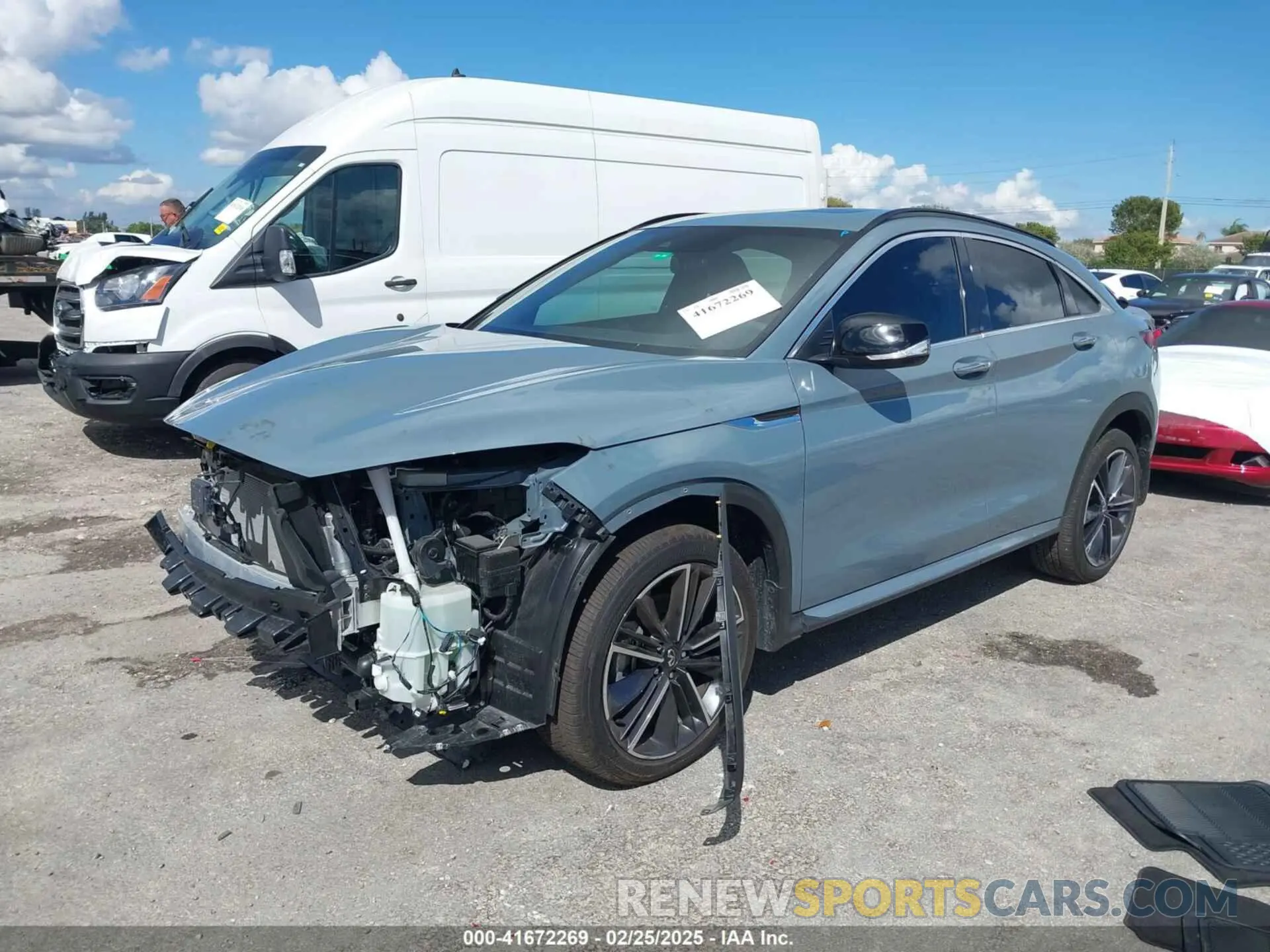 2 fotografías del automóvil dañado 3PCAJ5JRXPF117396 INFINITI QX55 2023