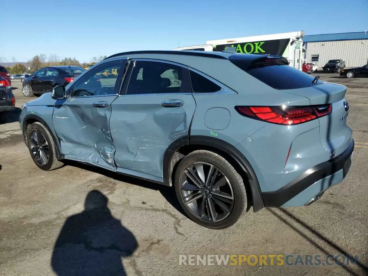 2 fotografías del automóvil dañado 3PCAJ5KR2PF123868 INFINITI QX55 ESSEN 2023