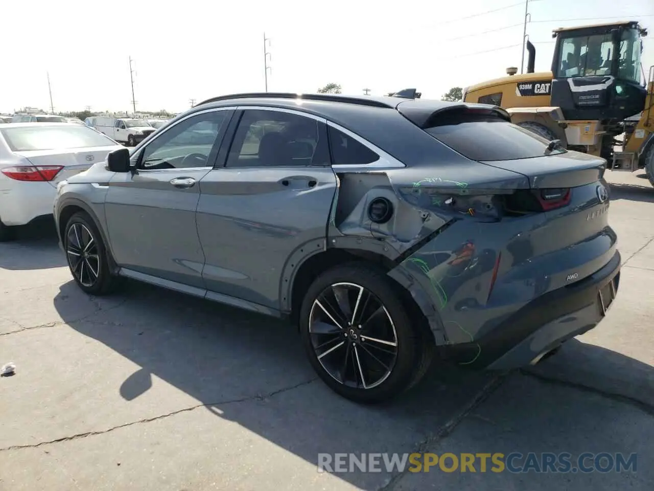 2 fotografías del automóvil dañado 3PCAJ5J3XNF102177 INFINITI QX55 LUXE 2022