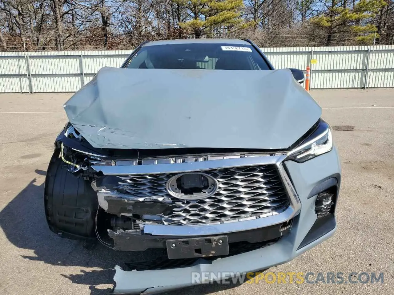 5 fotografías del automóvil dañado 3PCAJ5JR9PF118989 INFINITI QX55 LUXE 2023