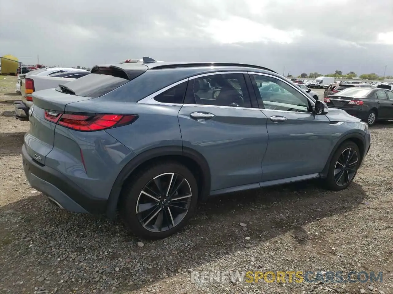 3 fotografías del automóvil dañado 3PCAJ5L32NF102462 INFINITI QX55 SENSO 2022