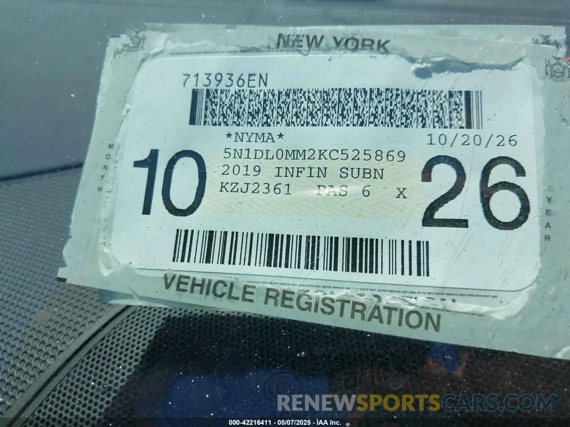 21 fotografías del automóvil dañado 5N1DL0MM2KC525869 INFINITI QX60 2019