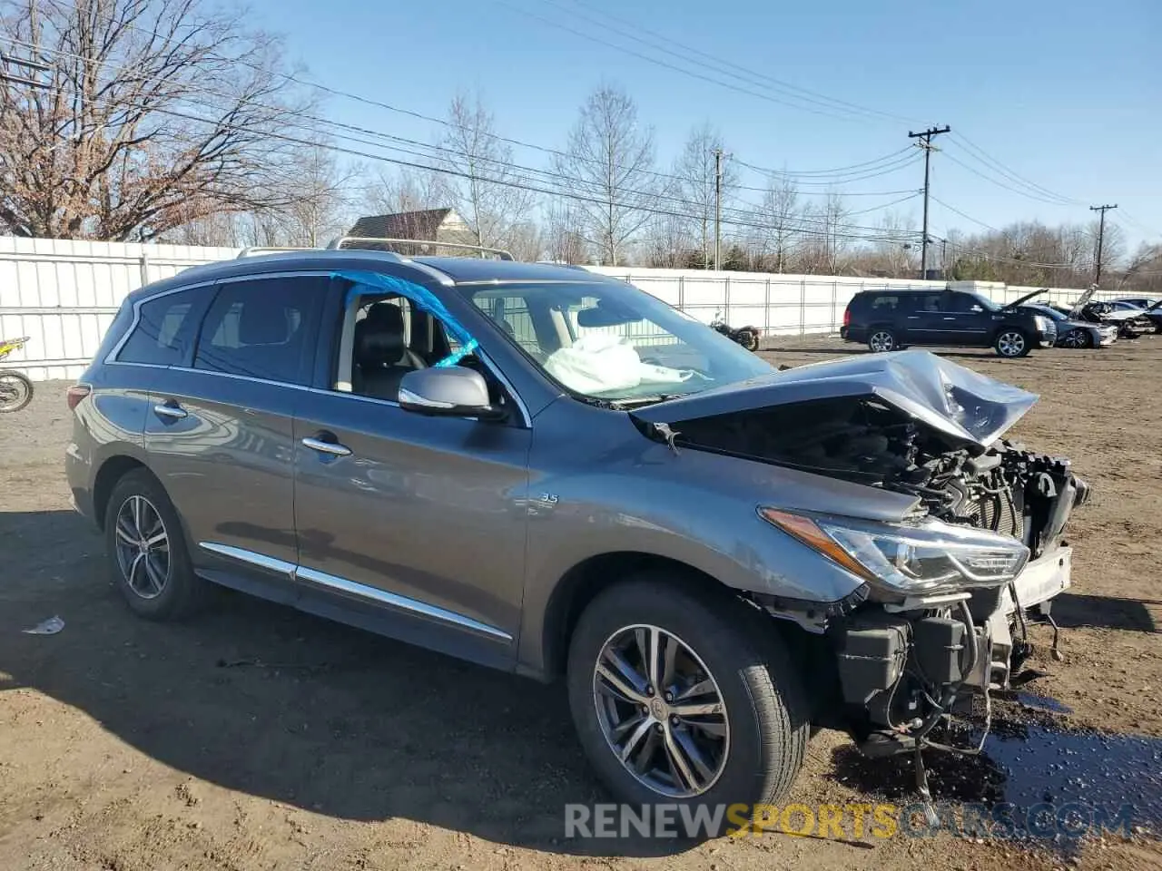 4 fotografías del automóvil dañado 5N1DL0MM3KC549985 INFINITI QX60 2019