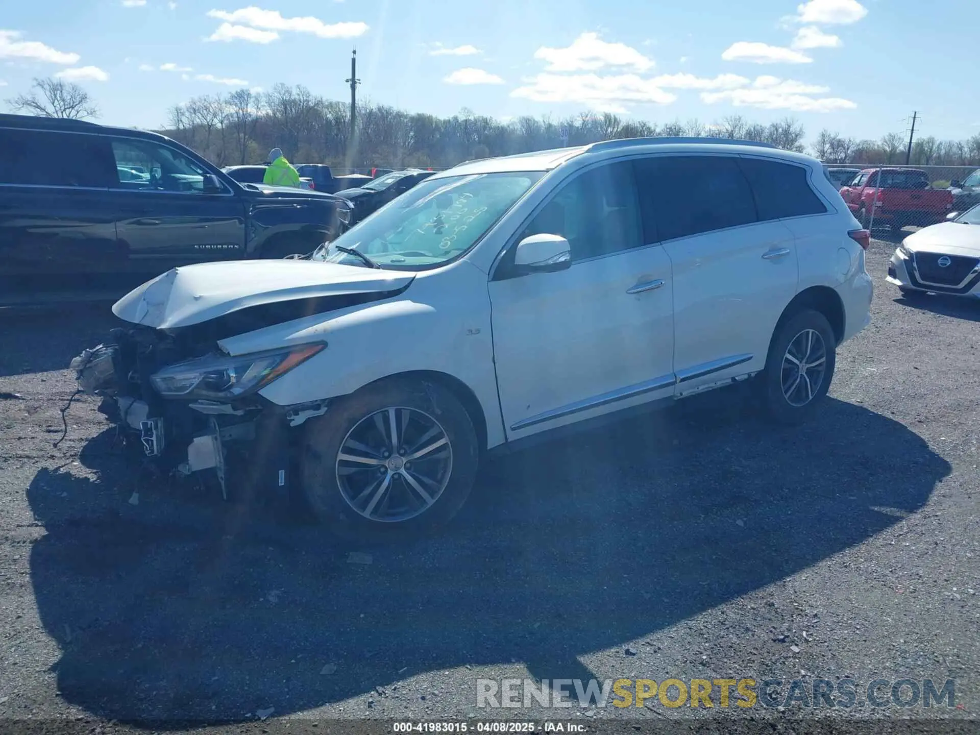 2 fotografías del automóvil dañado 5N1DL0MM4KC521533 INFINITI QX60 2019