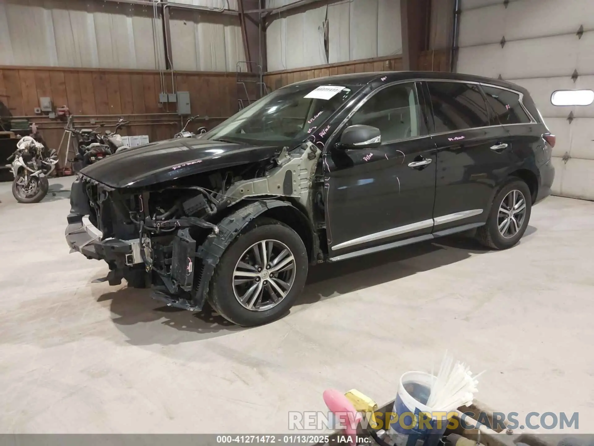 2 fotografías del automóvil dañado 5N1DL0MM4KC552944 INFINITI QX60 2019