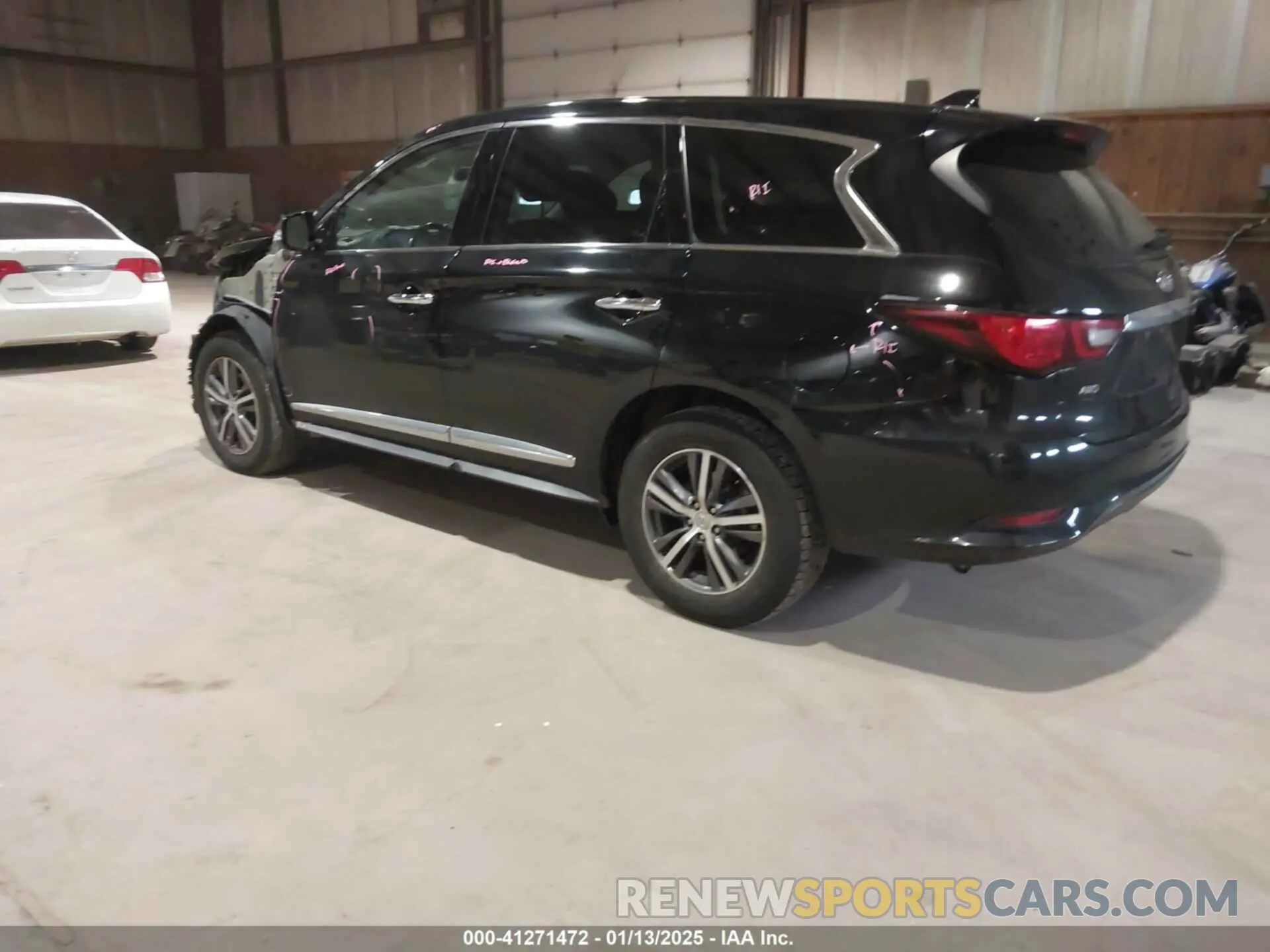 3 fotografías del automóvil dañado 5N1DL0MM4KC552944 INFINITI QX60 2019