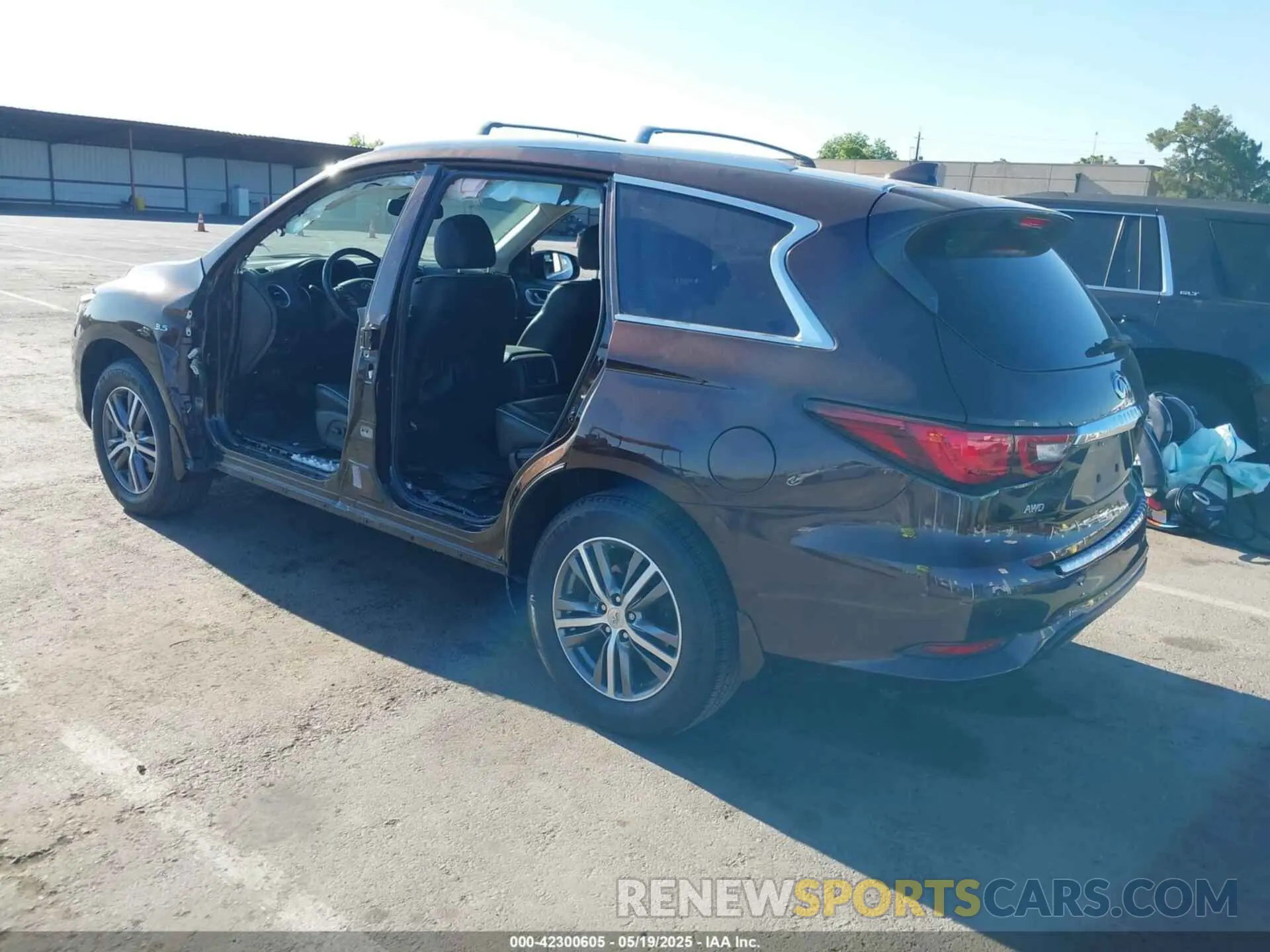 3 fotografías del automóvil dañado 5N1DL0MM4KC569307 INFINITI QX60 2019